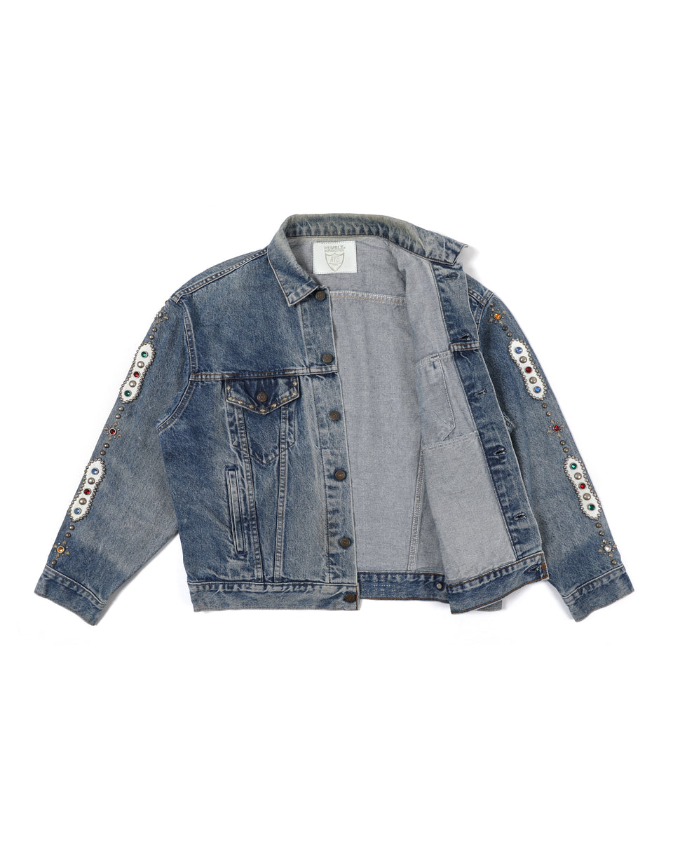 HUMBLE x HTC Gemstone Studded Blue Denim Jacket – HUMBLE REPRODUCTION