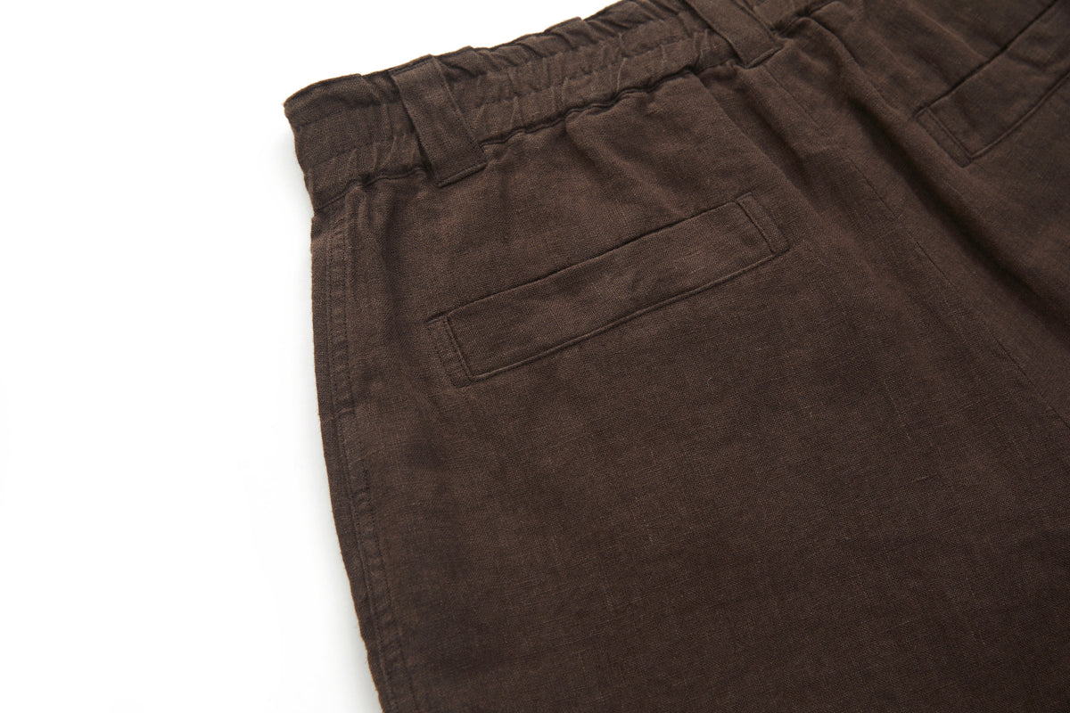 Bermuda Linen Shorts Brown – product image 10