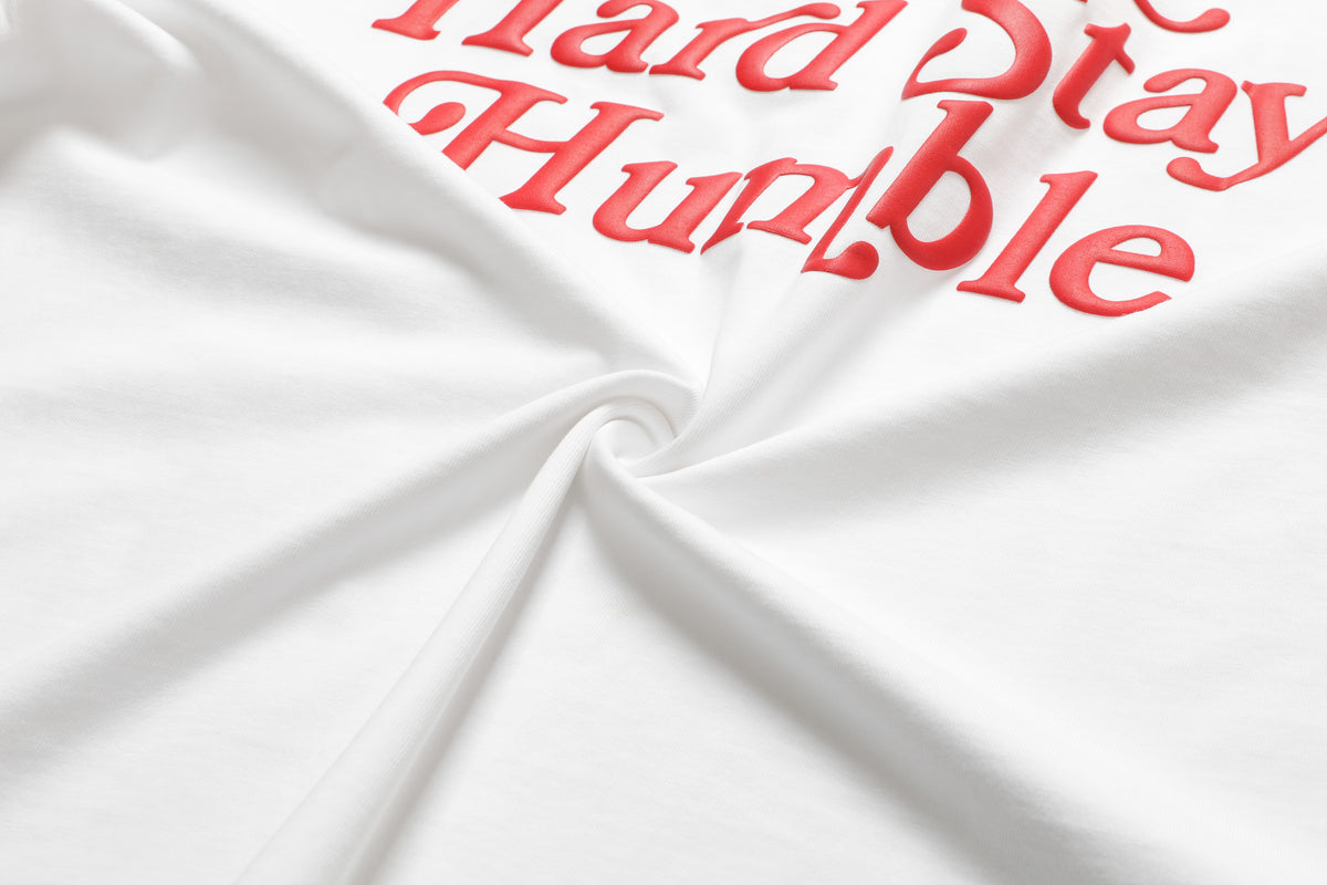 Work Hard Stay Humble Tee White/Red – product image 10