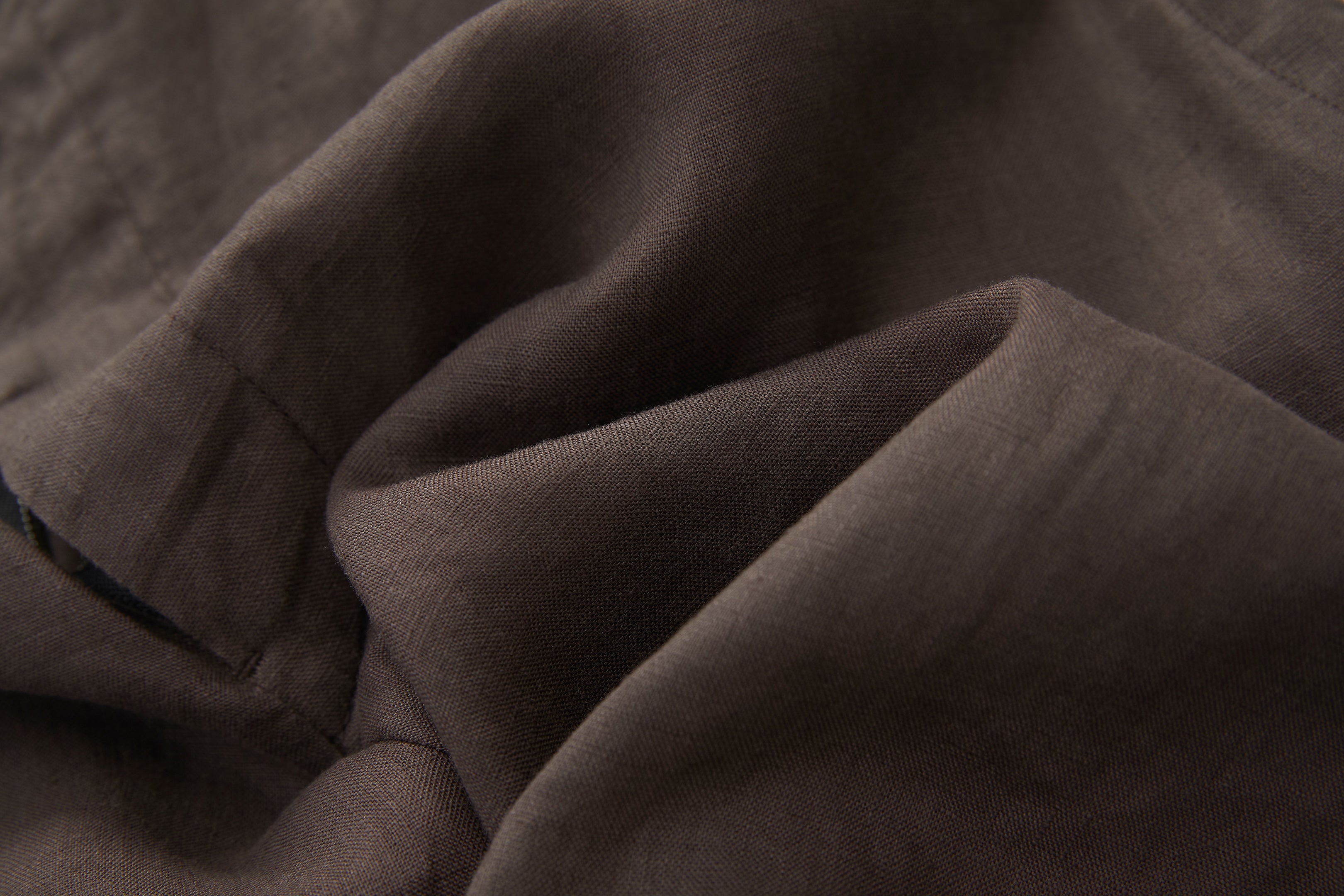 Linen Shorts Brown