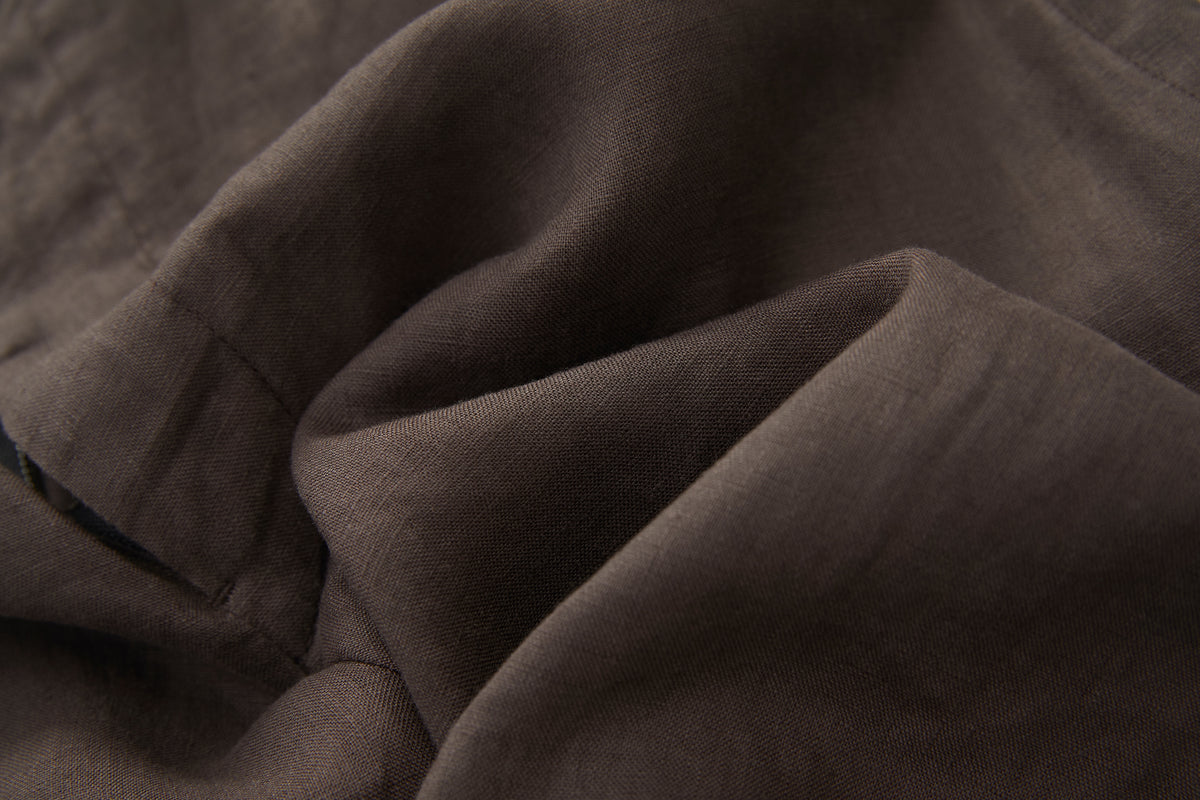 Linen Shorts Brown – product image 10