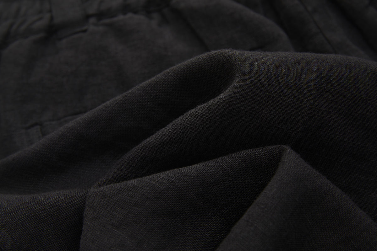 Bermuda Linen Shorts Black – product image 11
