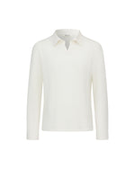 Long-Sleeve Polo Shirt White
