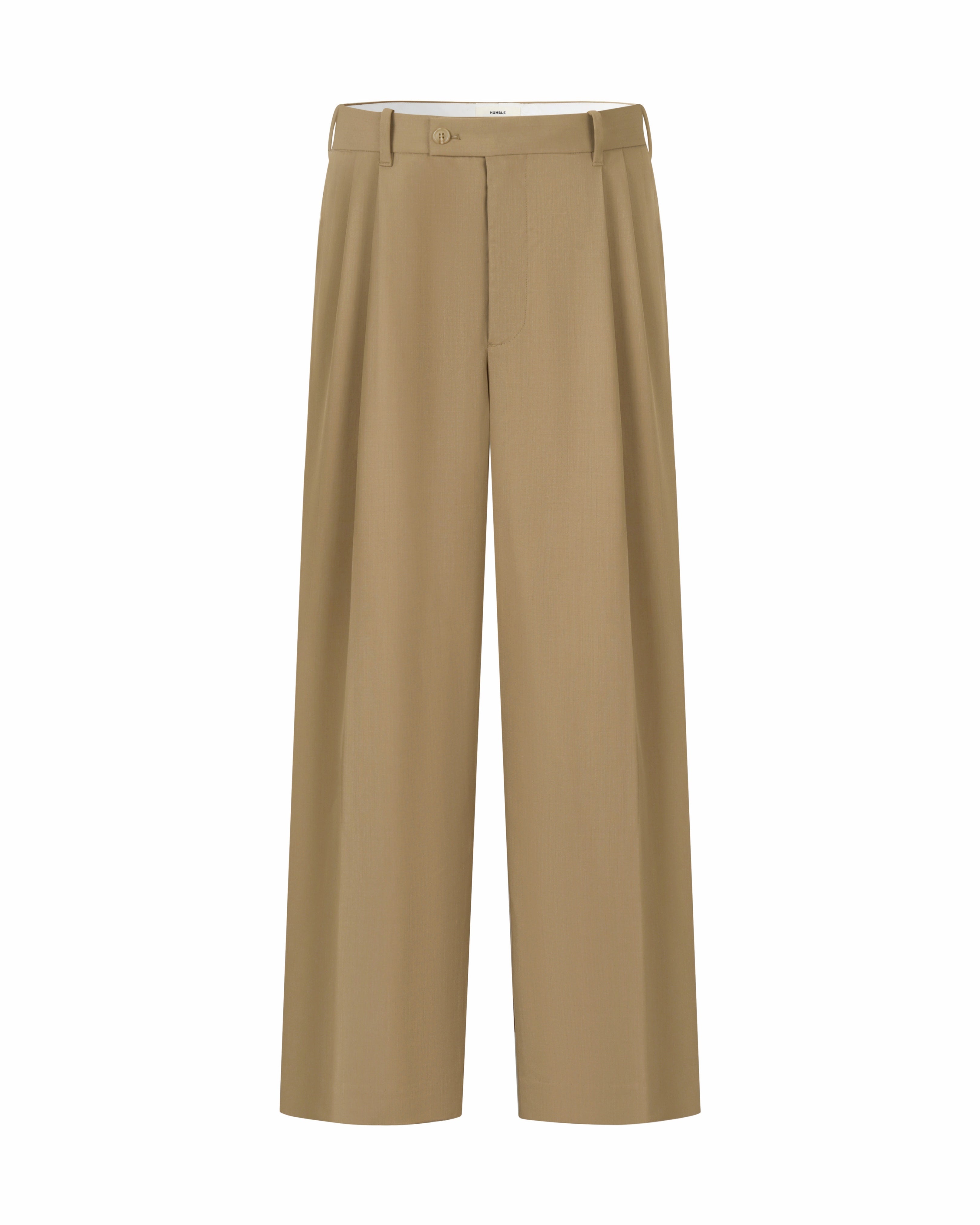 Two-Tuck Trousers Khaki