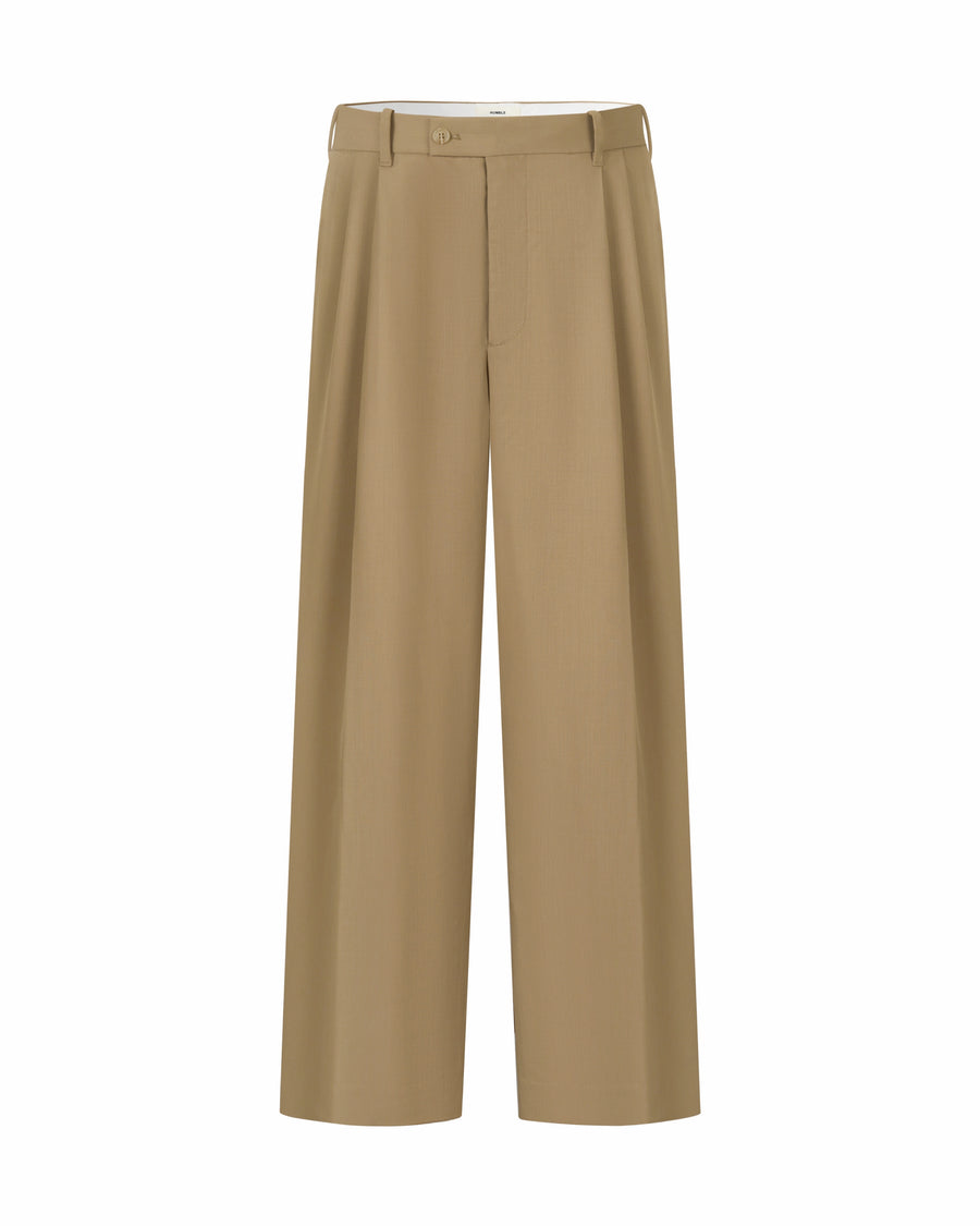Two-Tuck Trousers Khaki