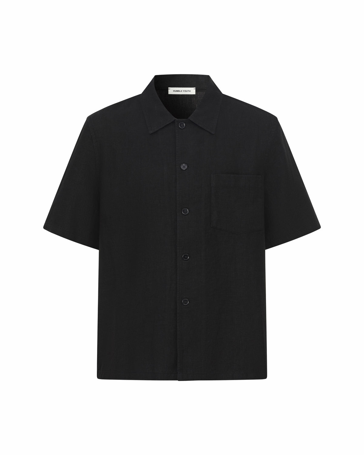 Boxy Short-Sleeve Shirt Black