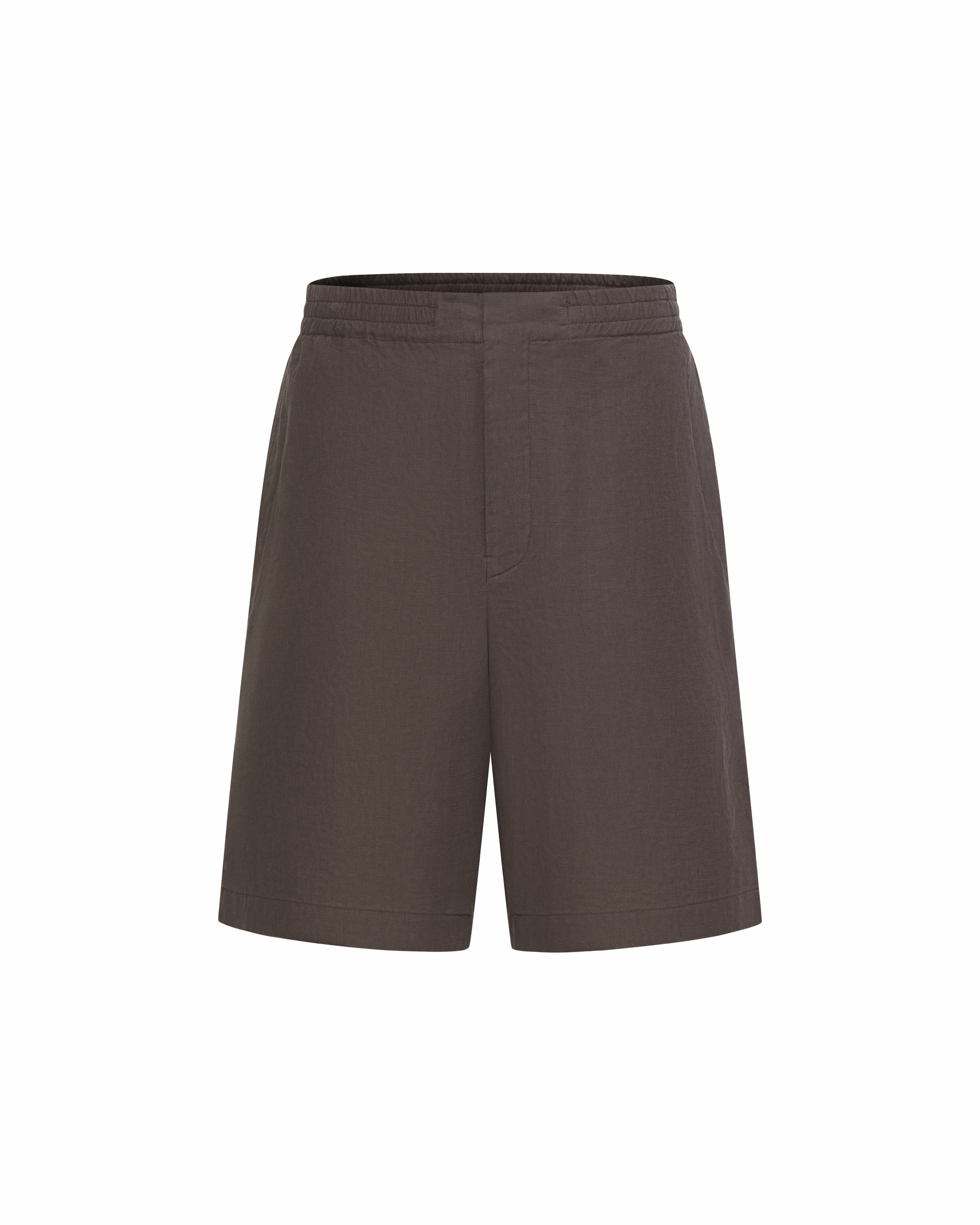 Linen Shorts Brown