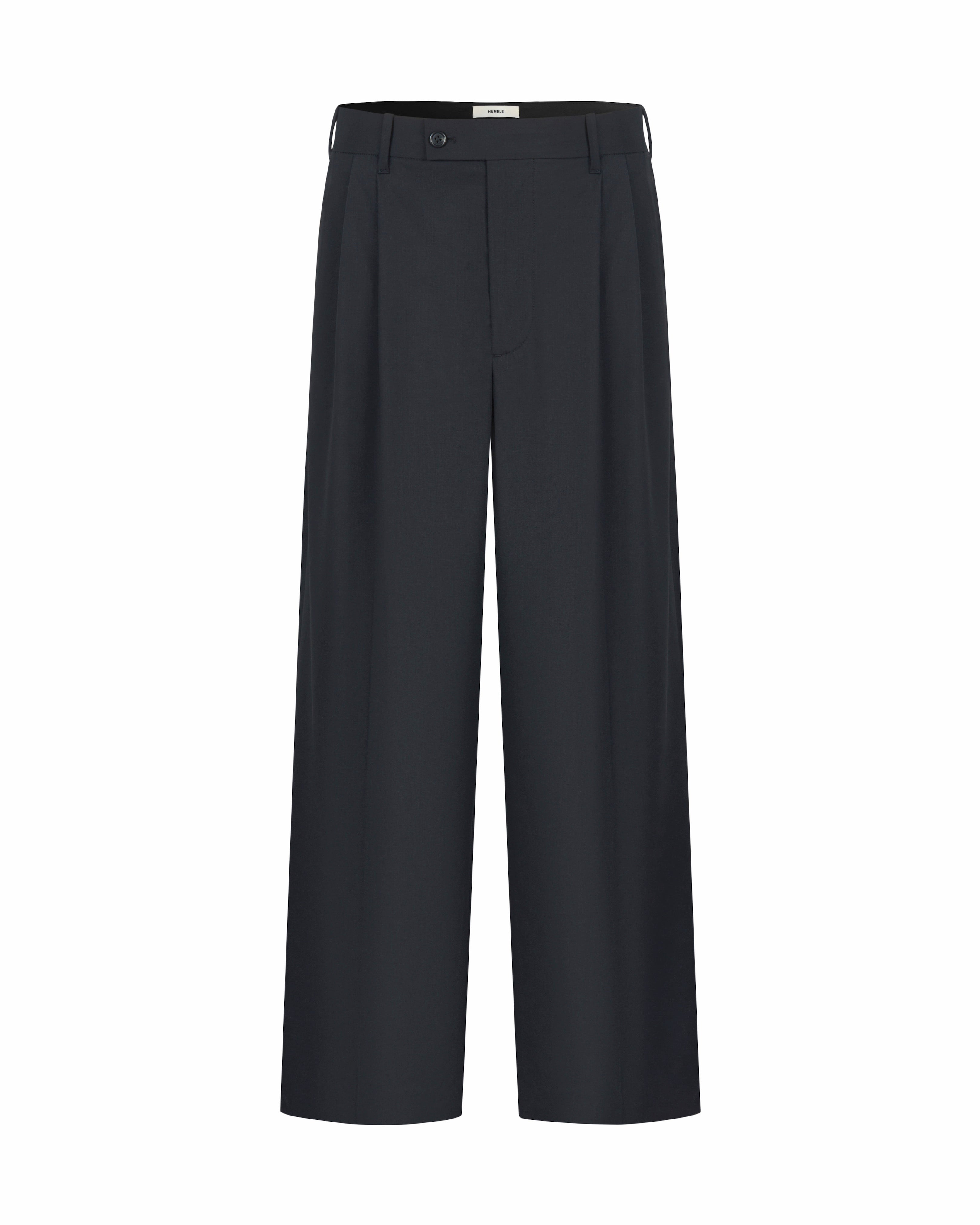 Two-Tuck Trousers Black