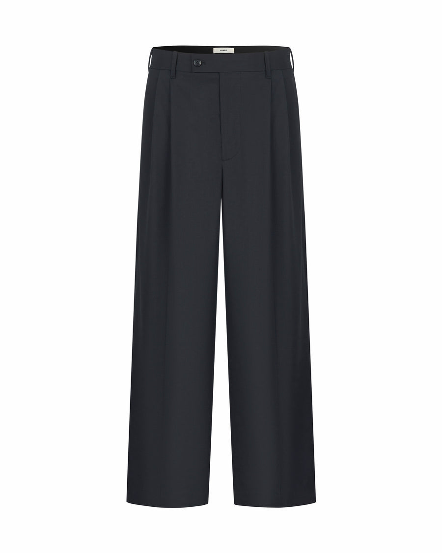 Two-Tuck Trousers Black