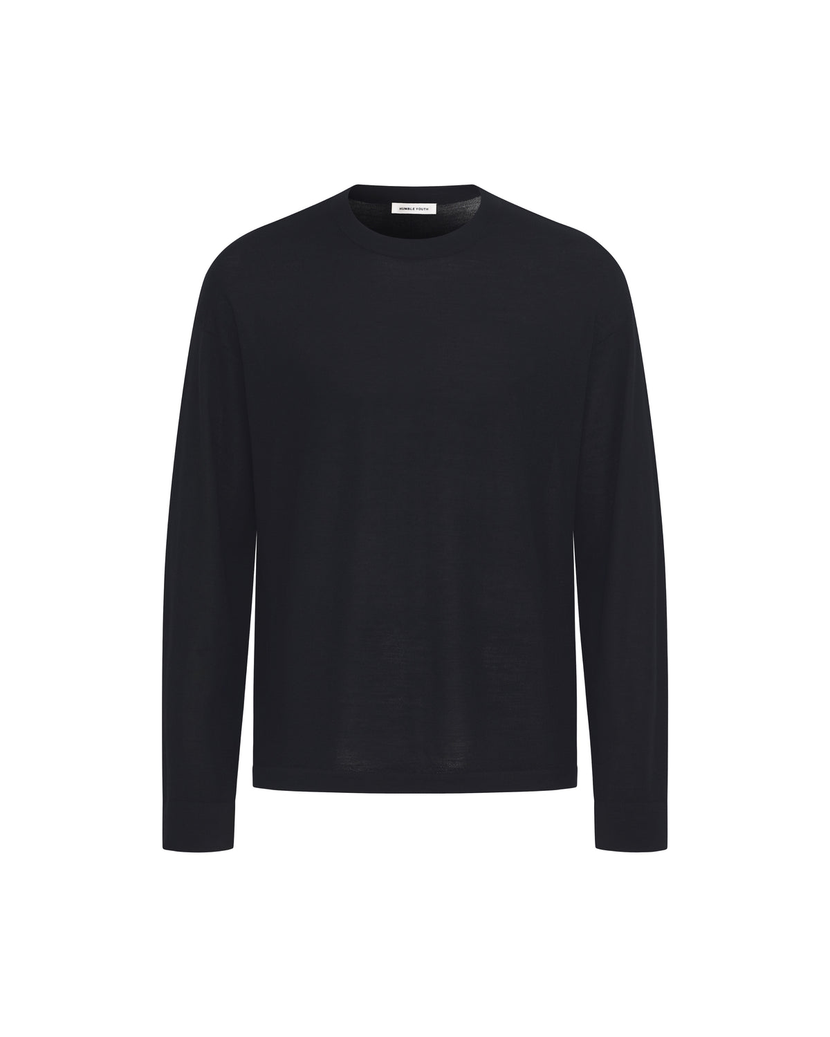 Wool T-Shirt Black (Garter Stitch)