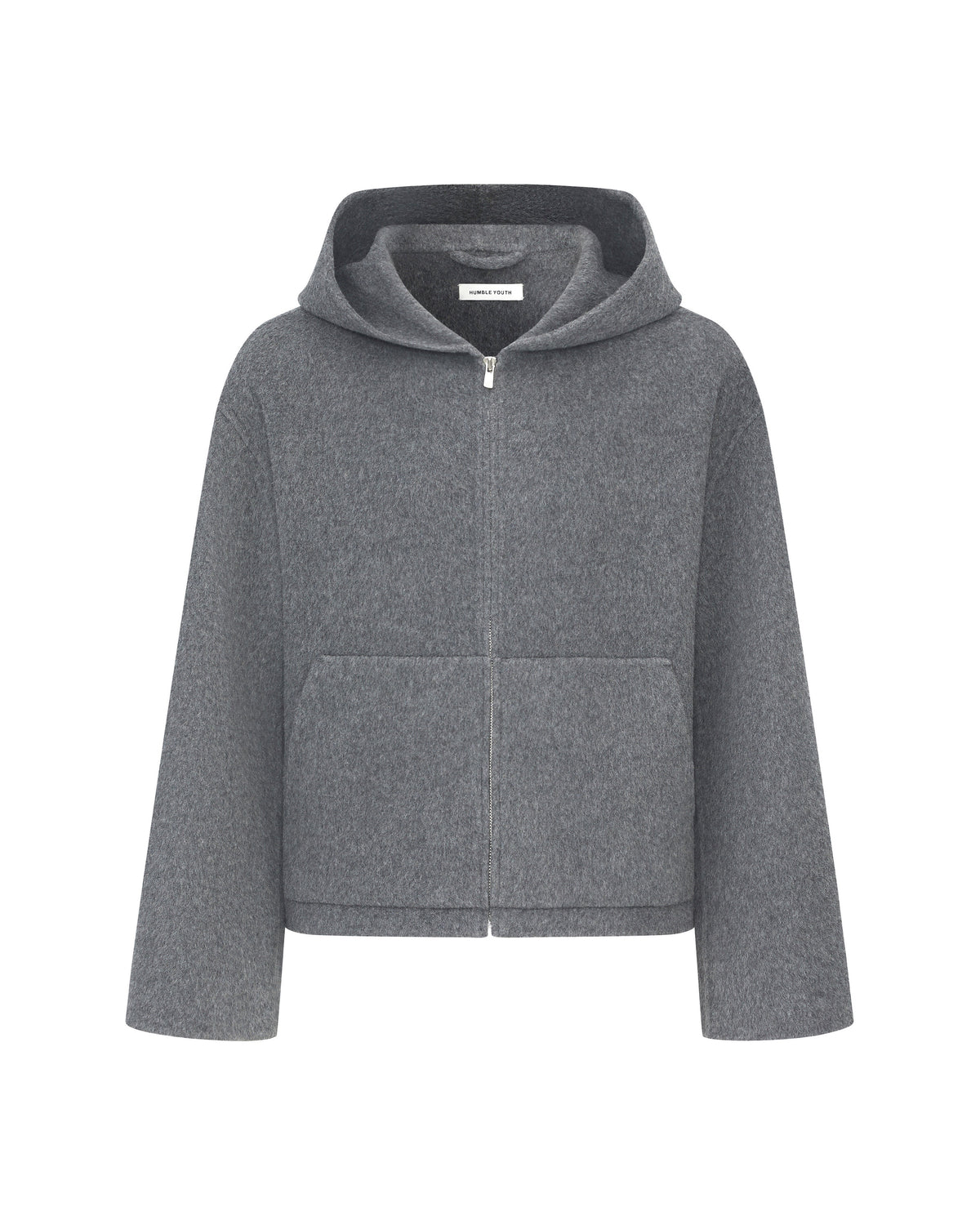Hooded Wool Jacket Grey
