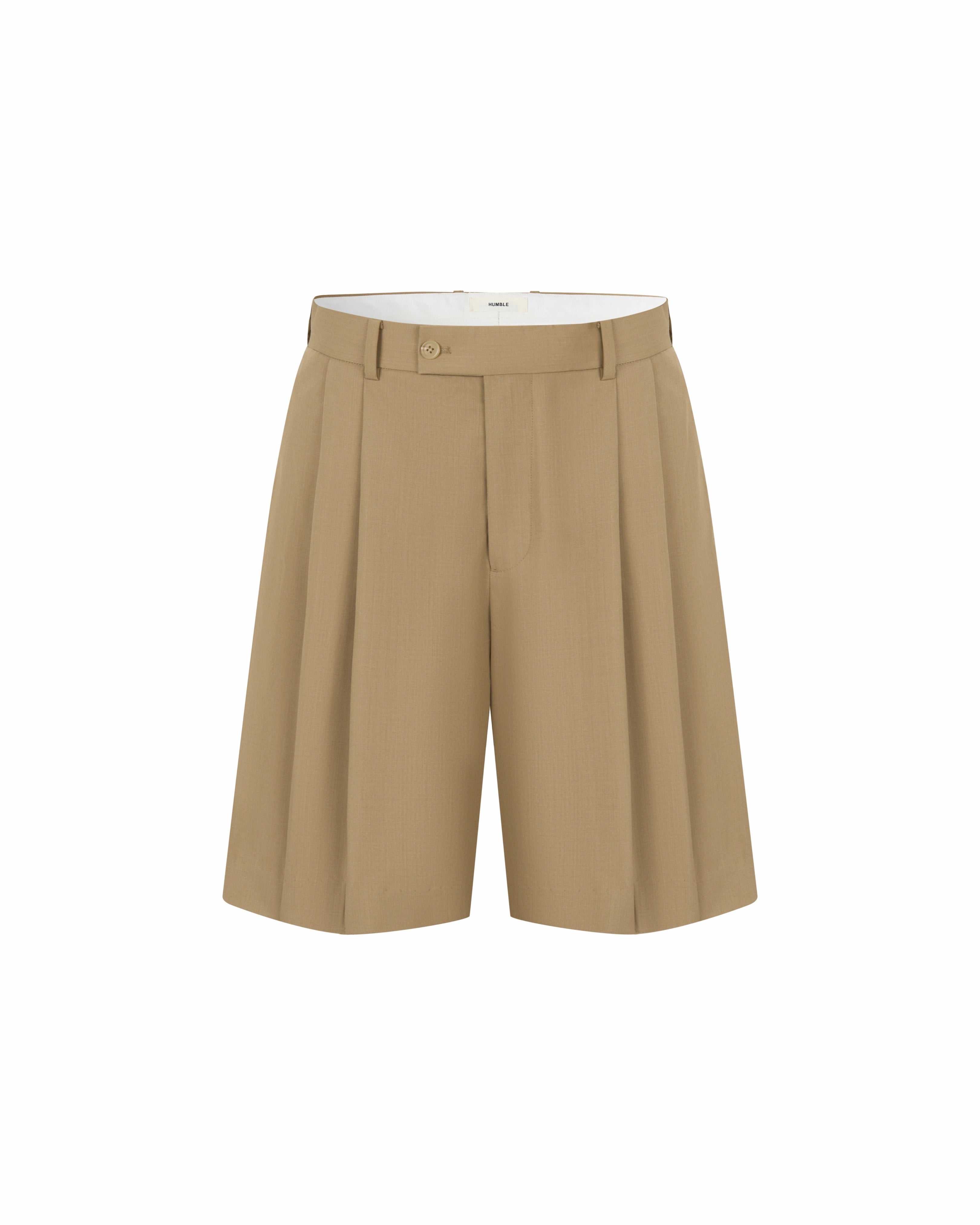 Two-Tuck Shorts Khaki