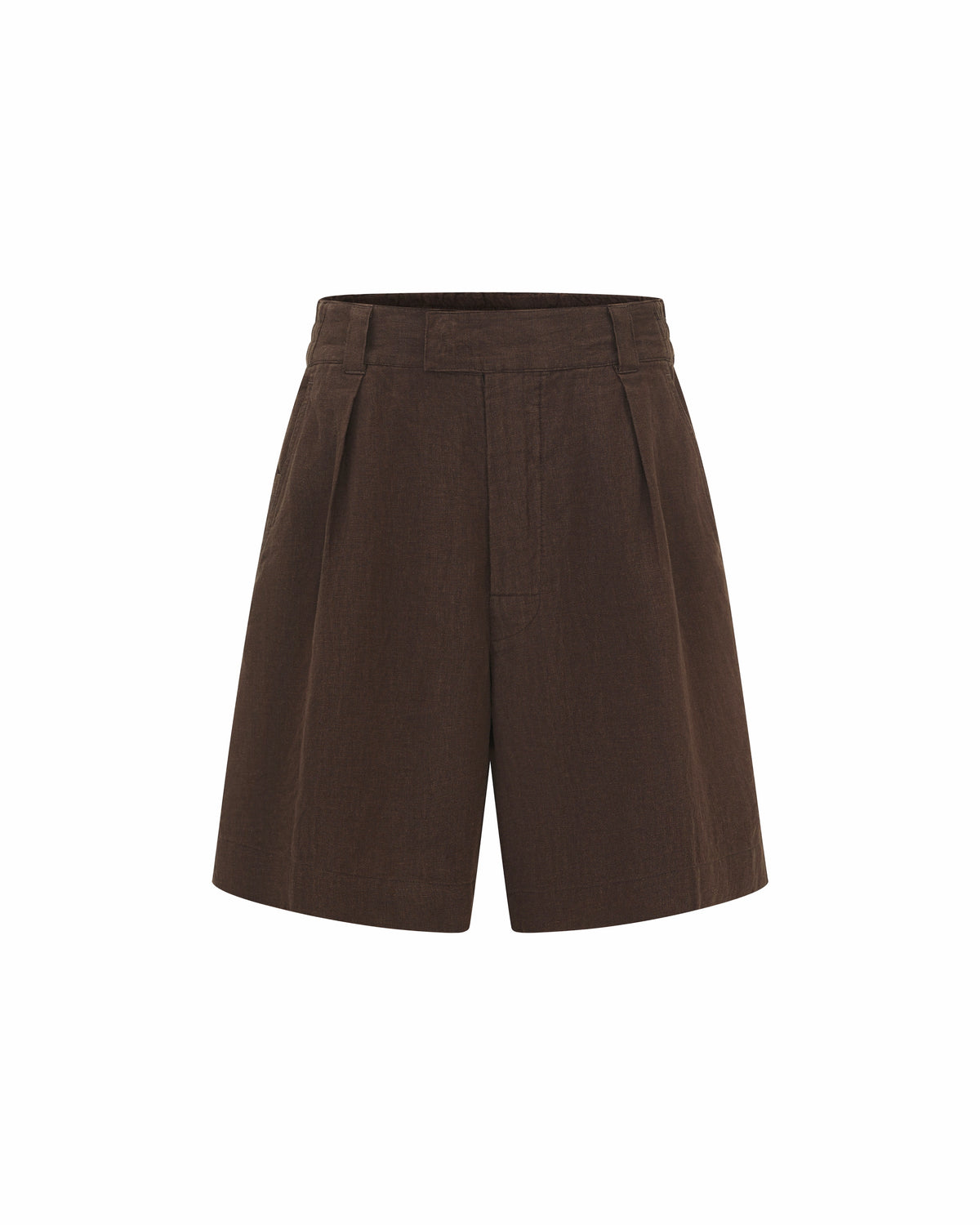 Bermuda Linen Shorts Brown