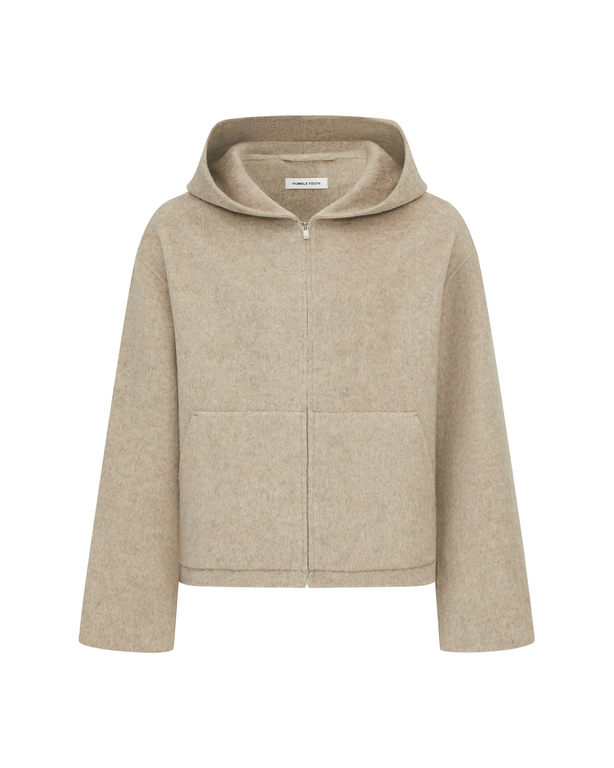 Hooded Wool Jacket Oatmeal