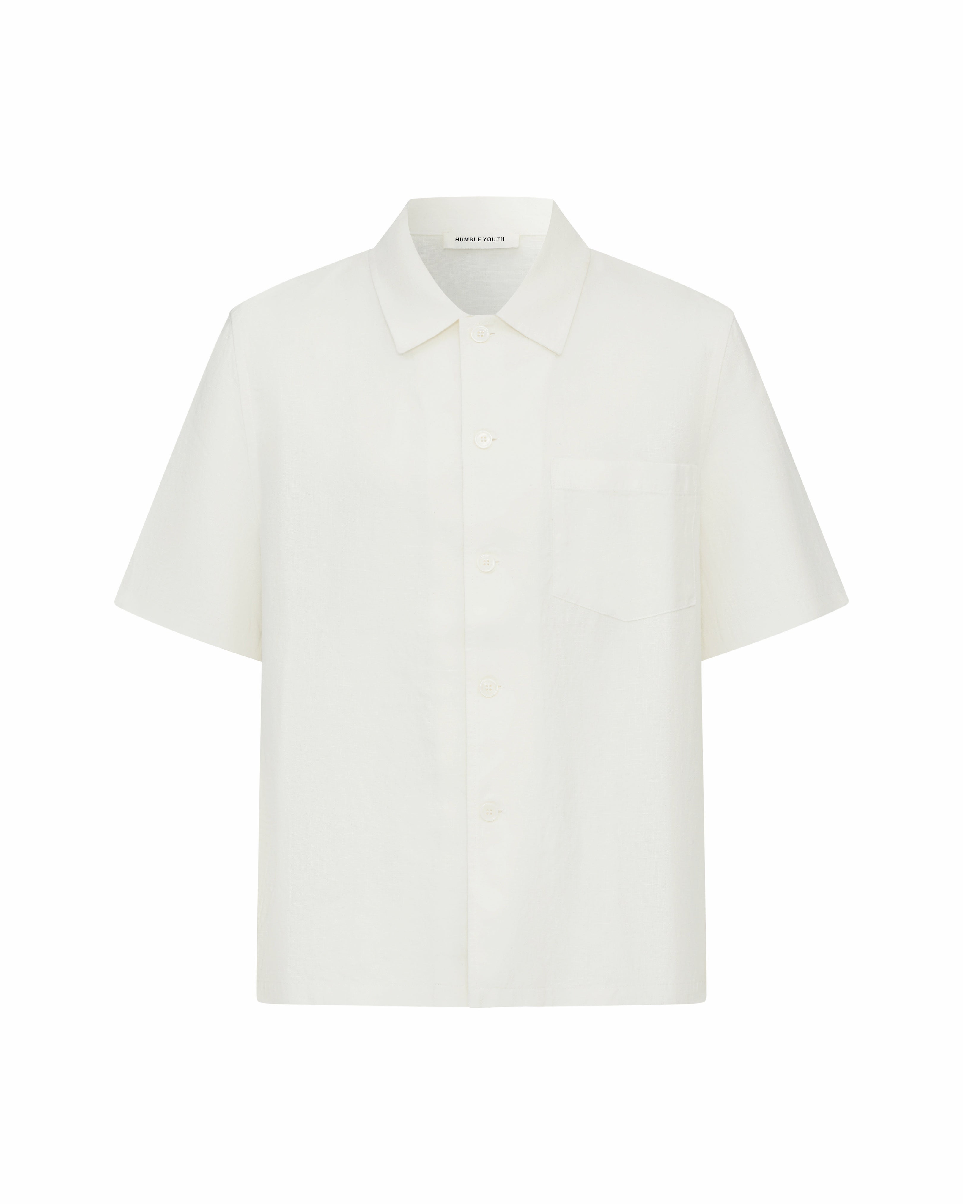 Boxy Short-Sleeve Shirt White