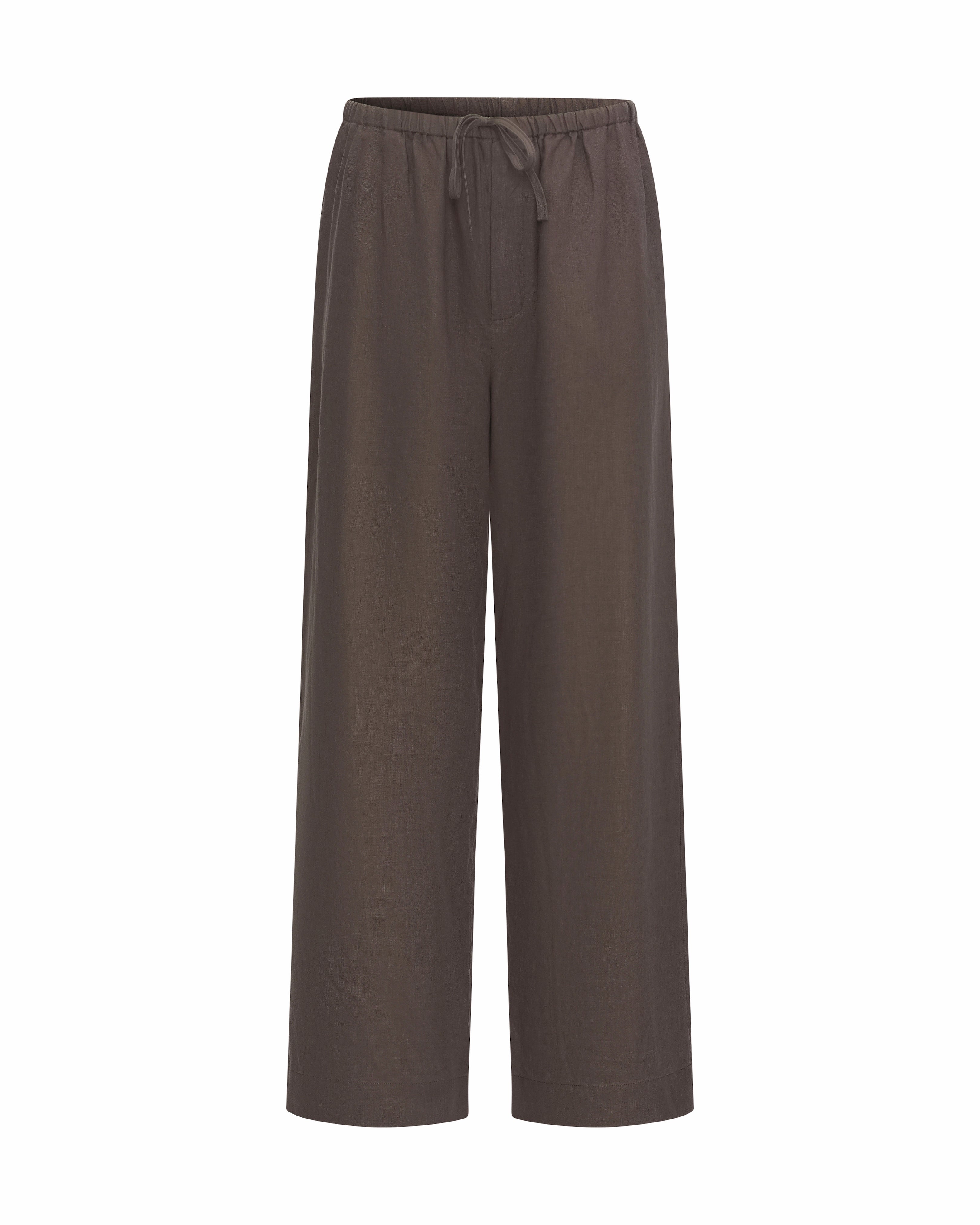 Linen Pants Brown