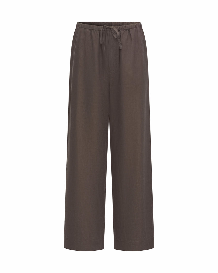 Linen Pants Brown