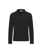 Long-Sleeve Polo Shirt Black