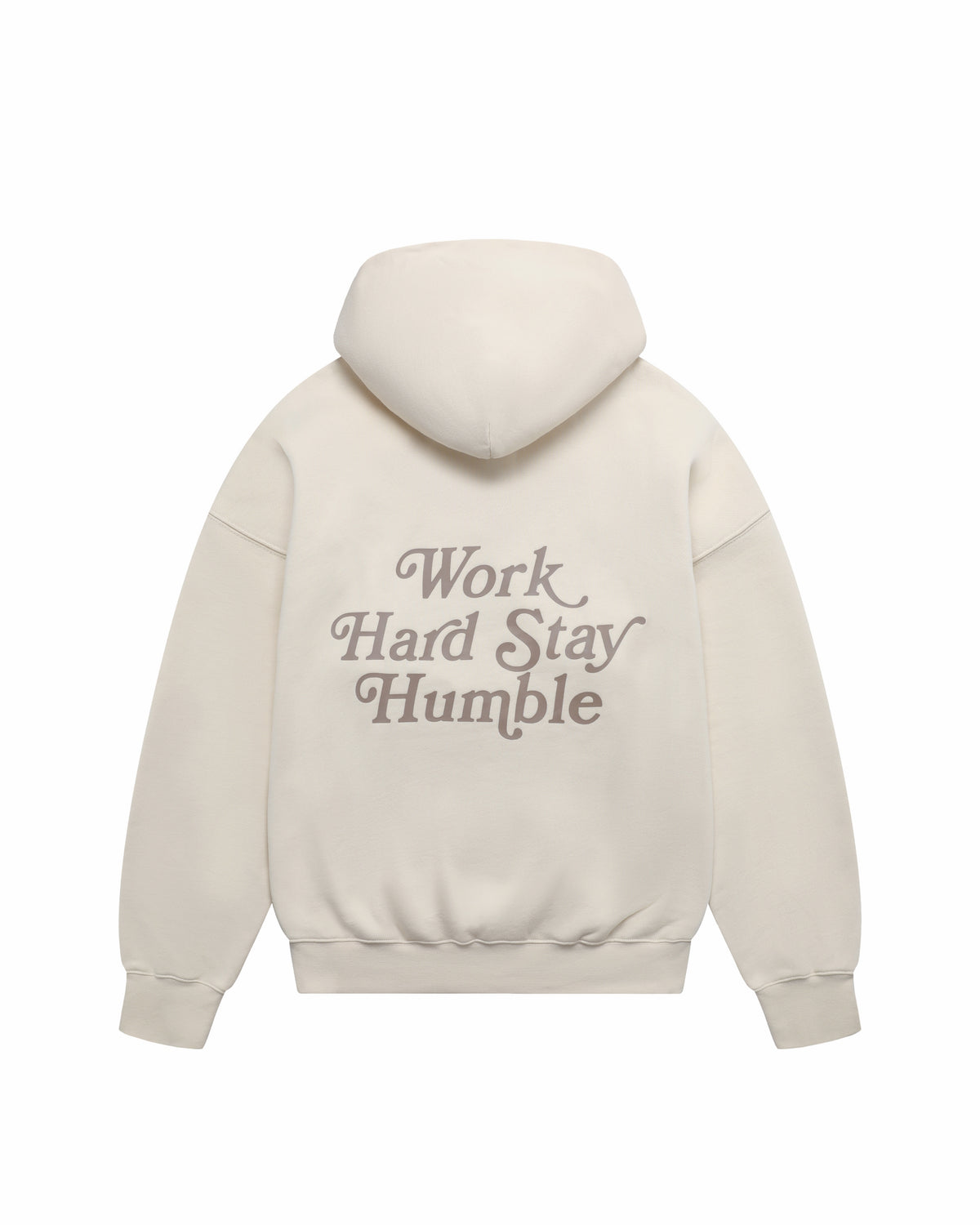 Work Hard Stay Humble Zip-Up Hoodie Egg Shell – product image 2