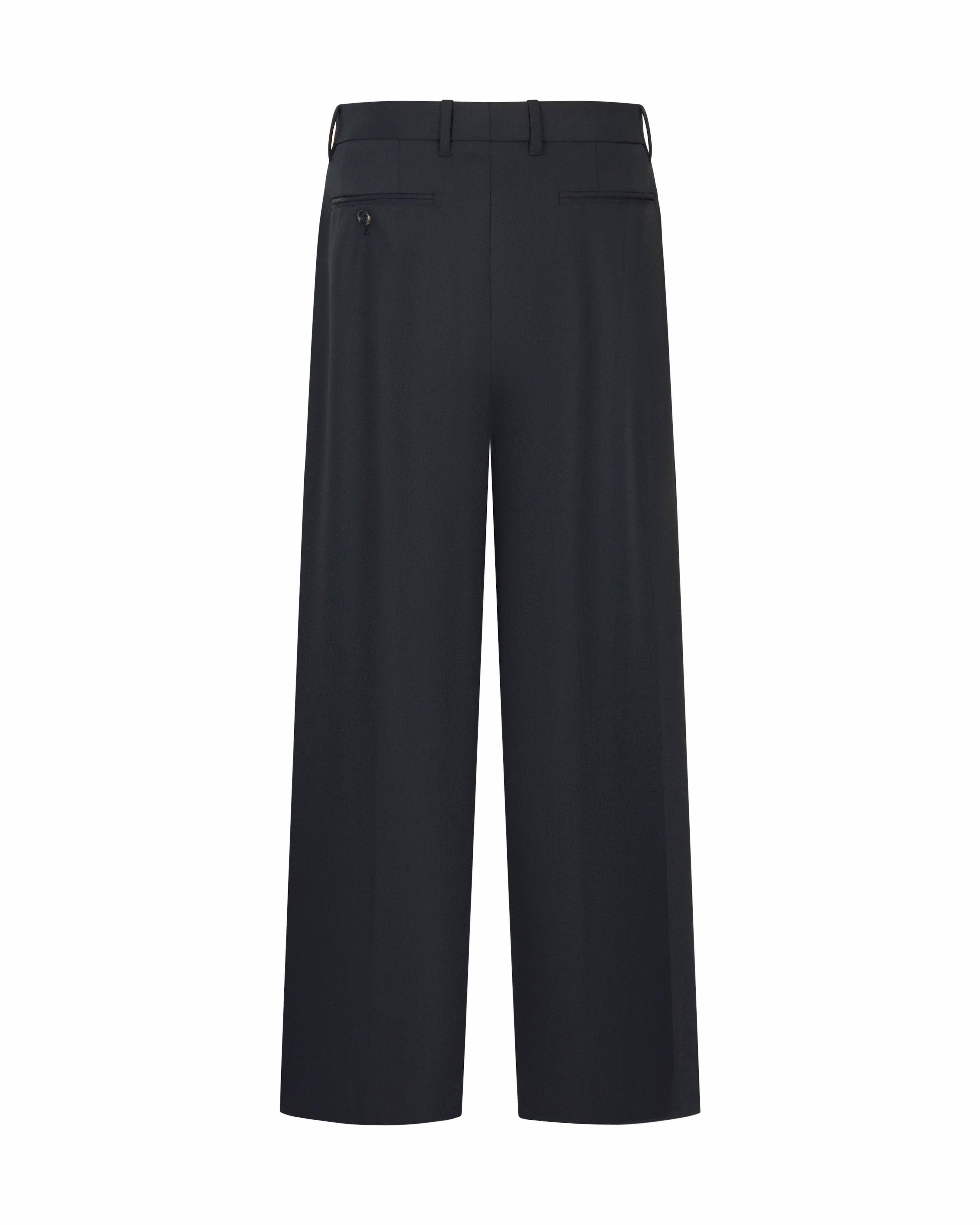 Two-Tuck Trousers Black