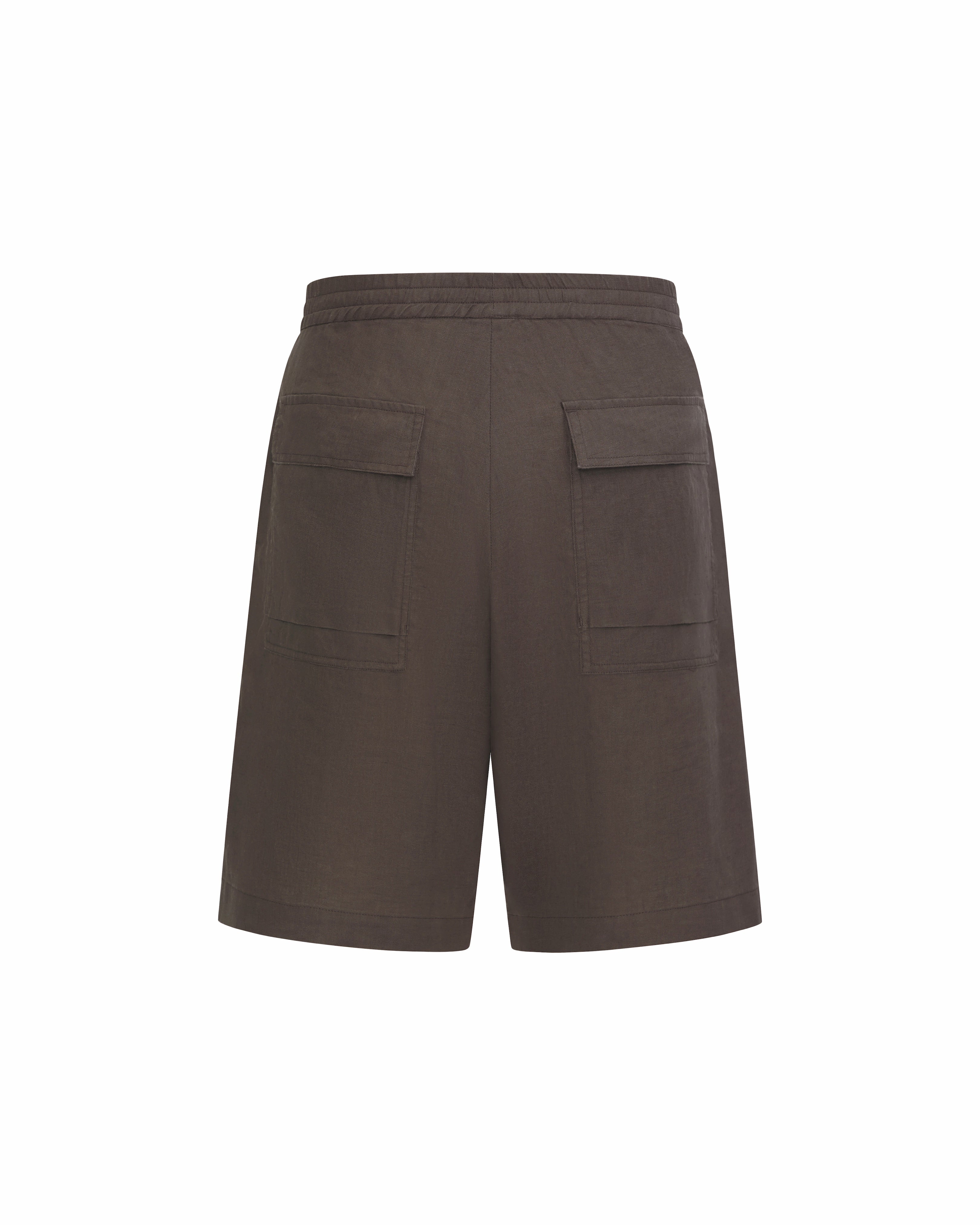 Linen Shorts Brown