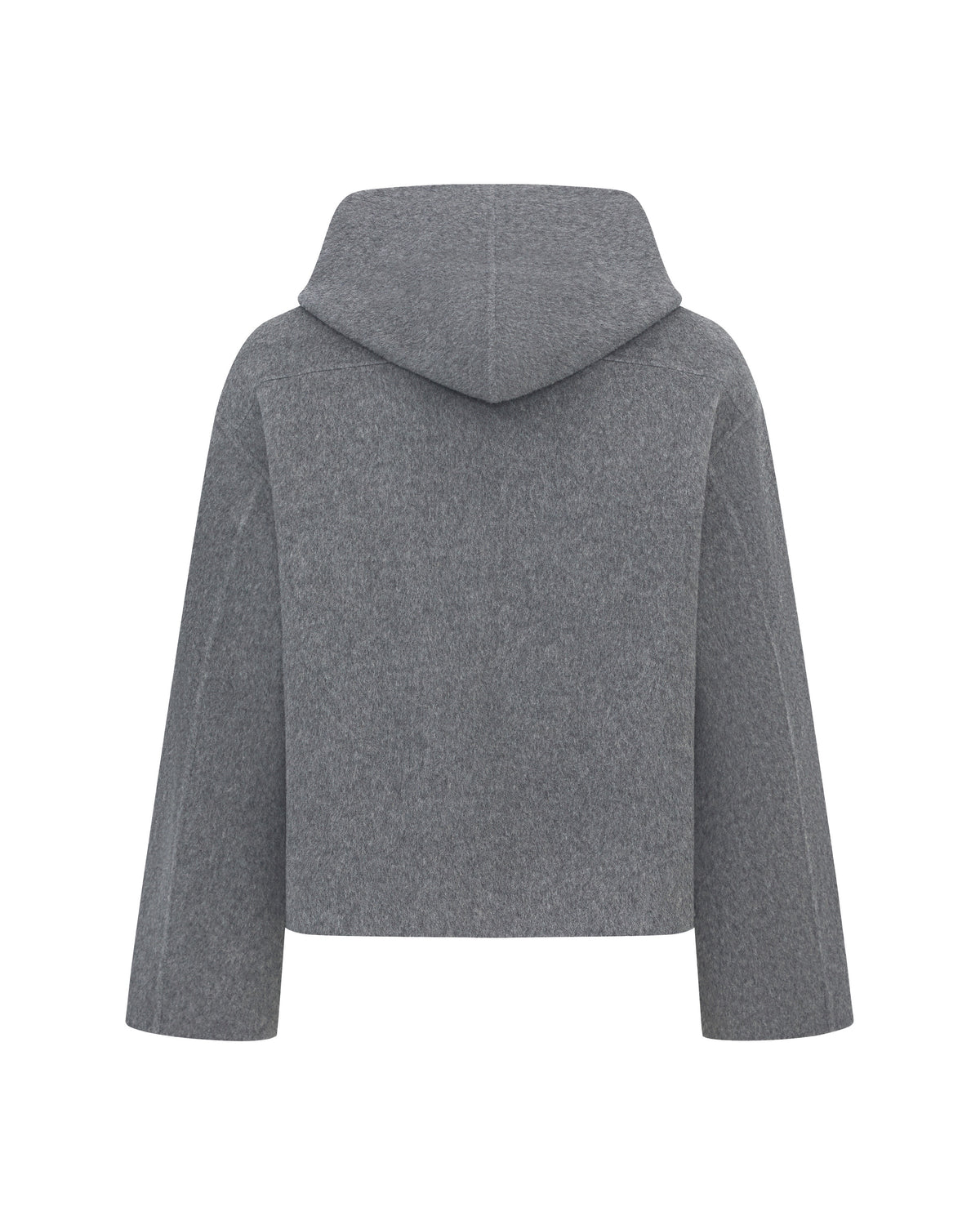 Hooded Wool Jacket Grey – product image 2