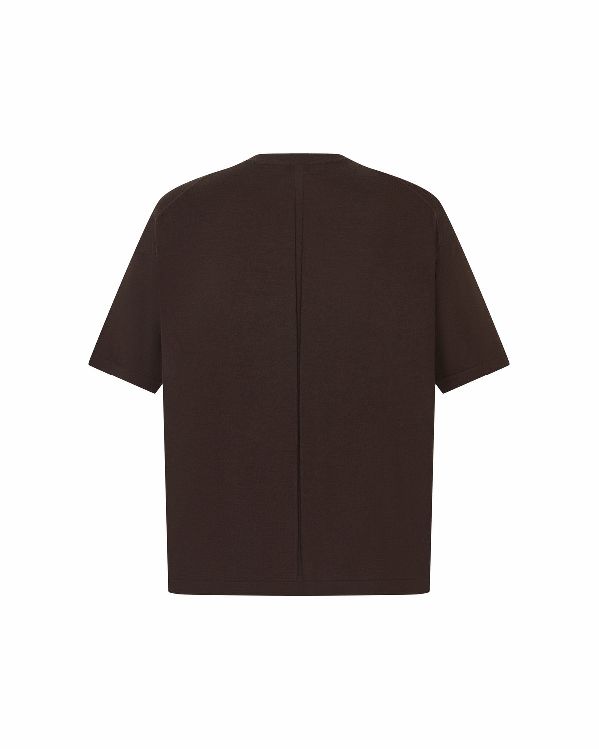 Wool T-Shirt Brown (Central Seam) – product image 2