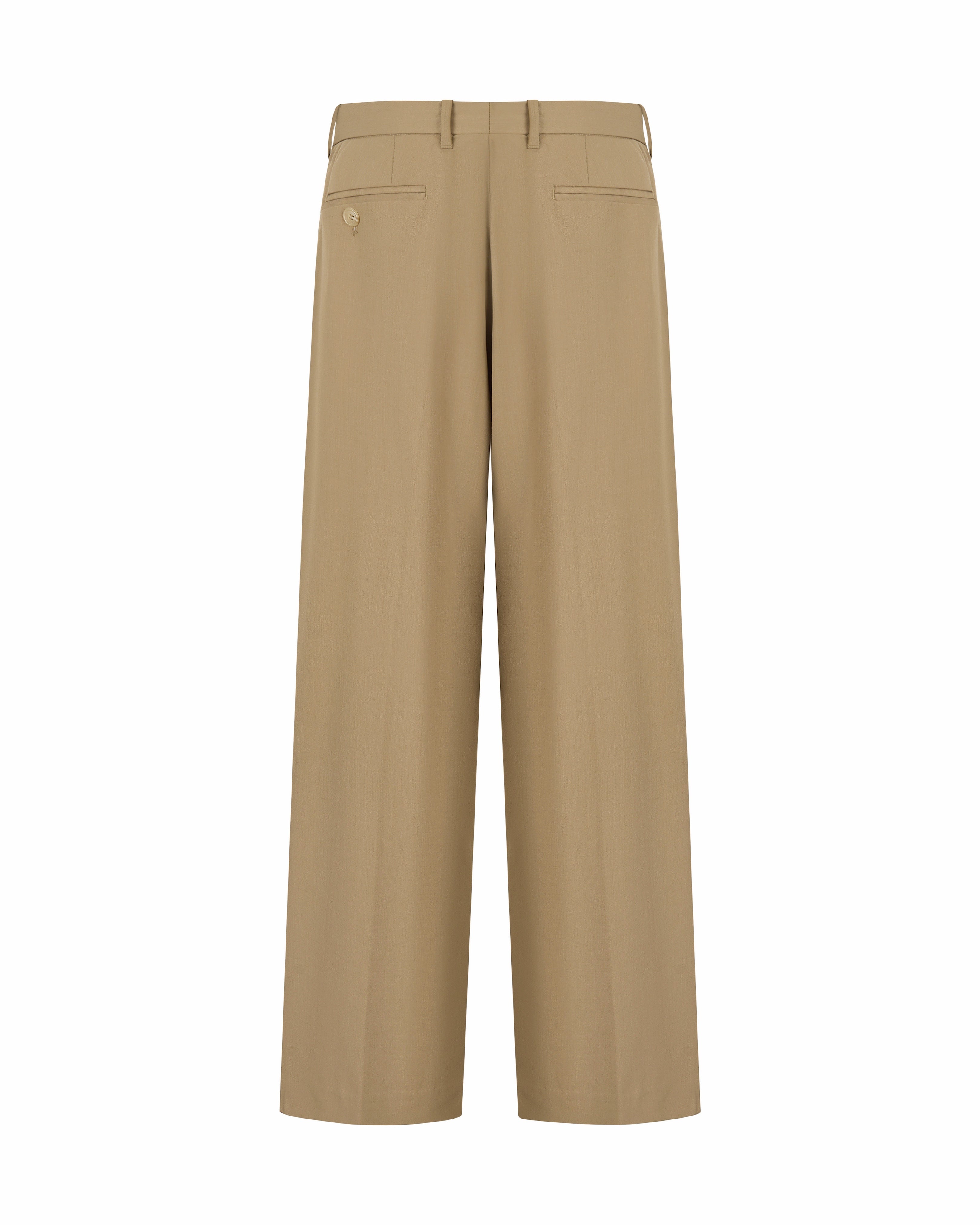 Two-Tuck Trousers Khaki