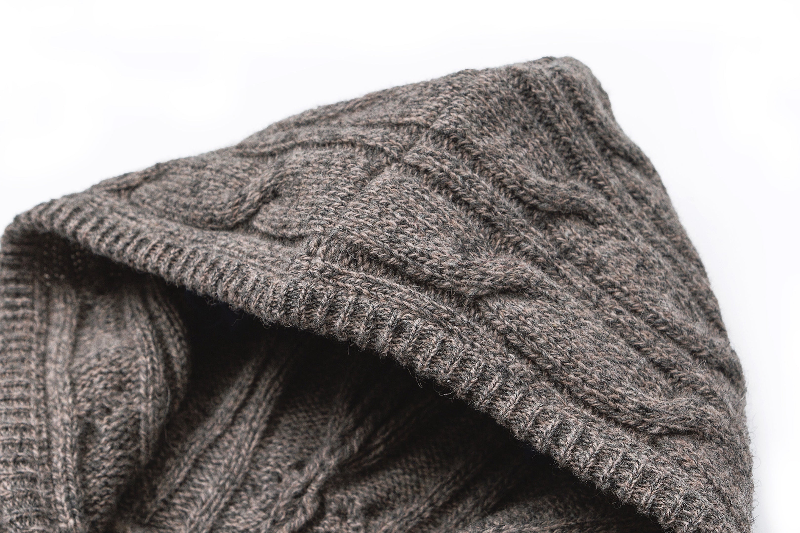 Cable-Knit Zip-Up Hoodie