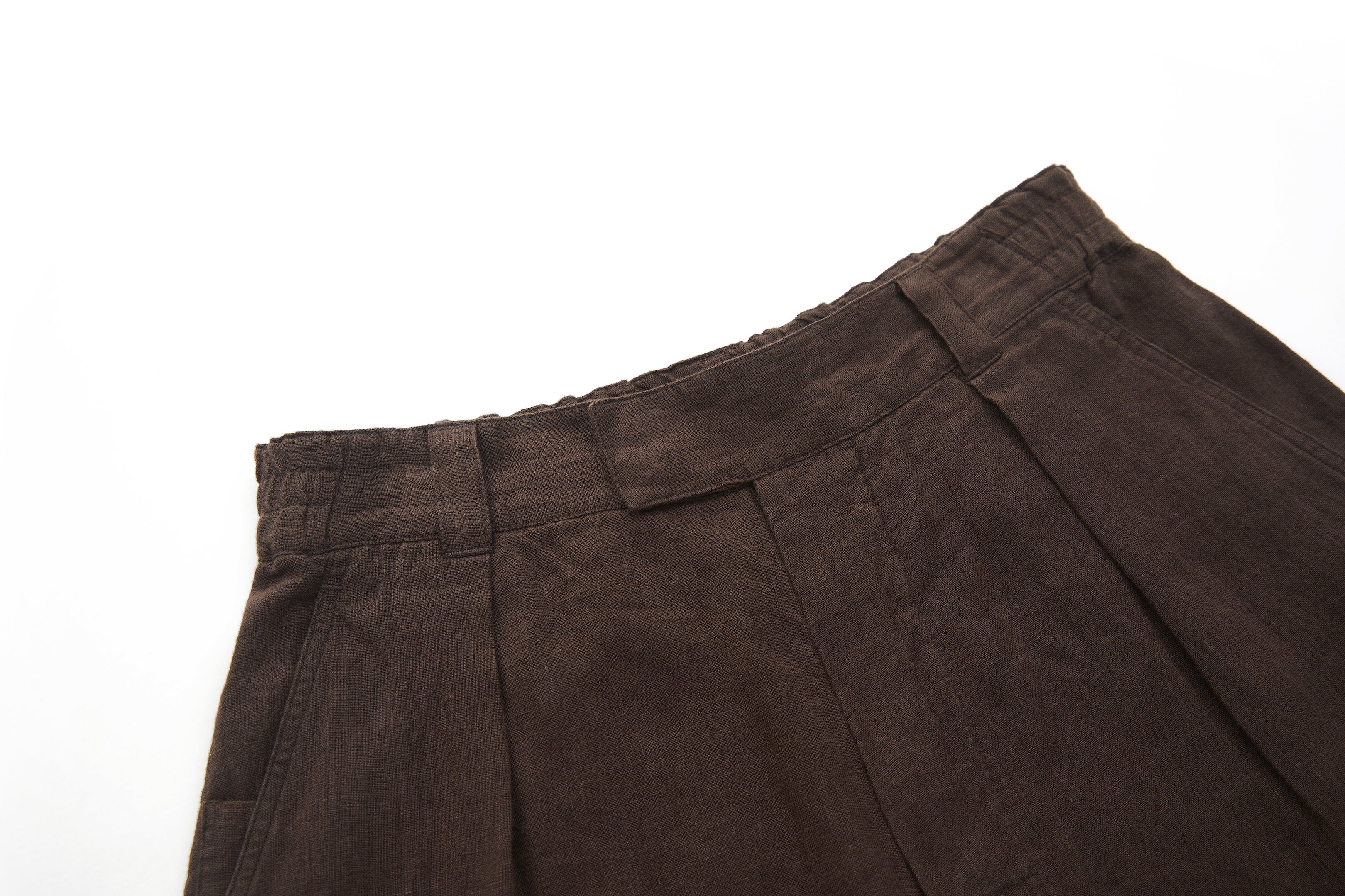 Bermuda Linen Shorts Brown