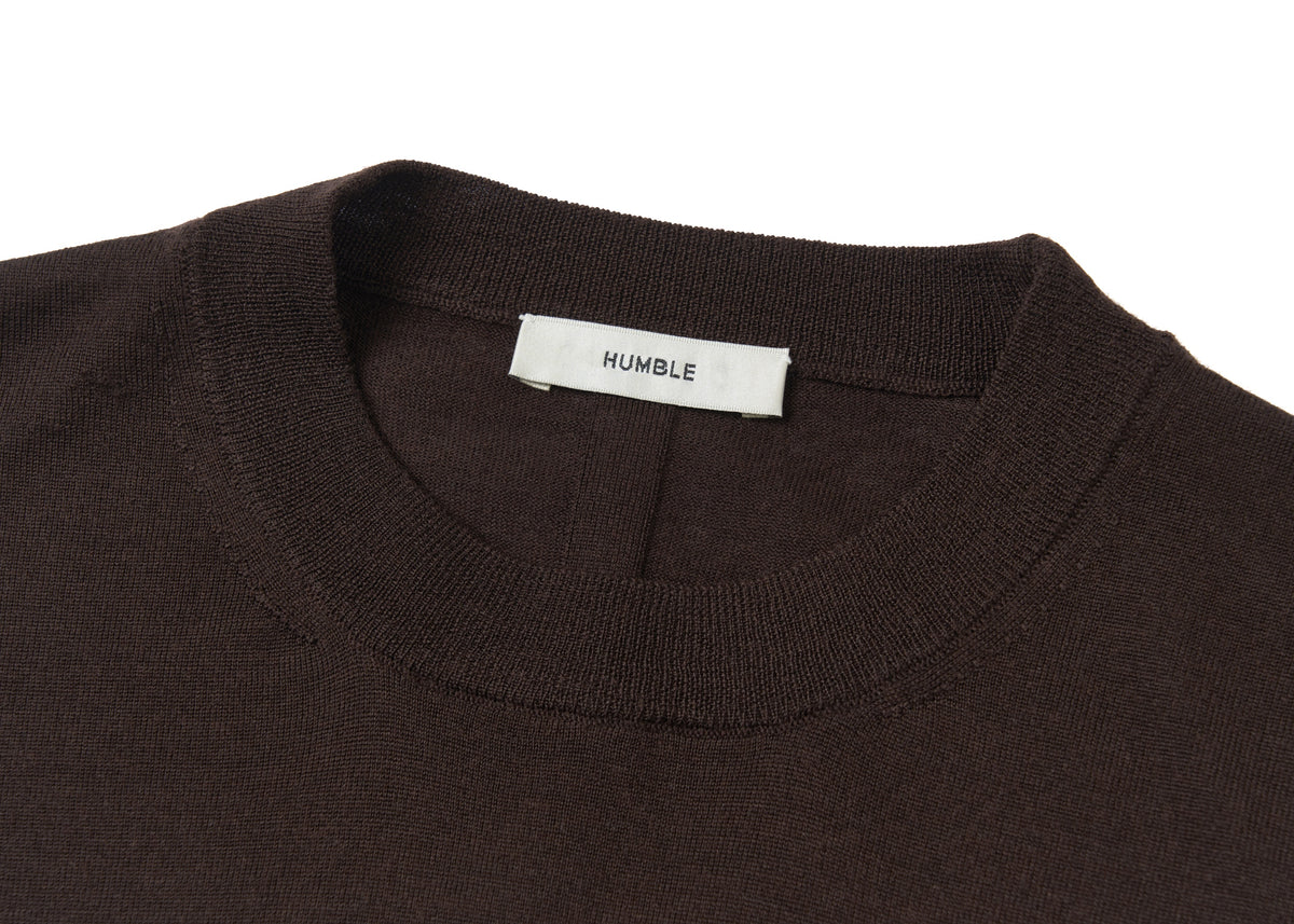 Wool T-Shirt Brown (Central Seam) – product image 3