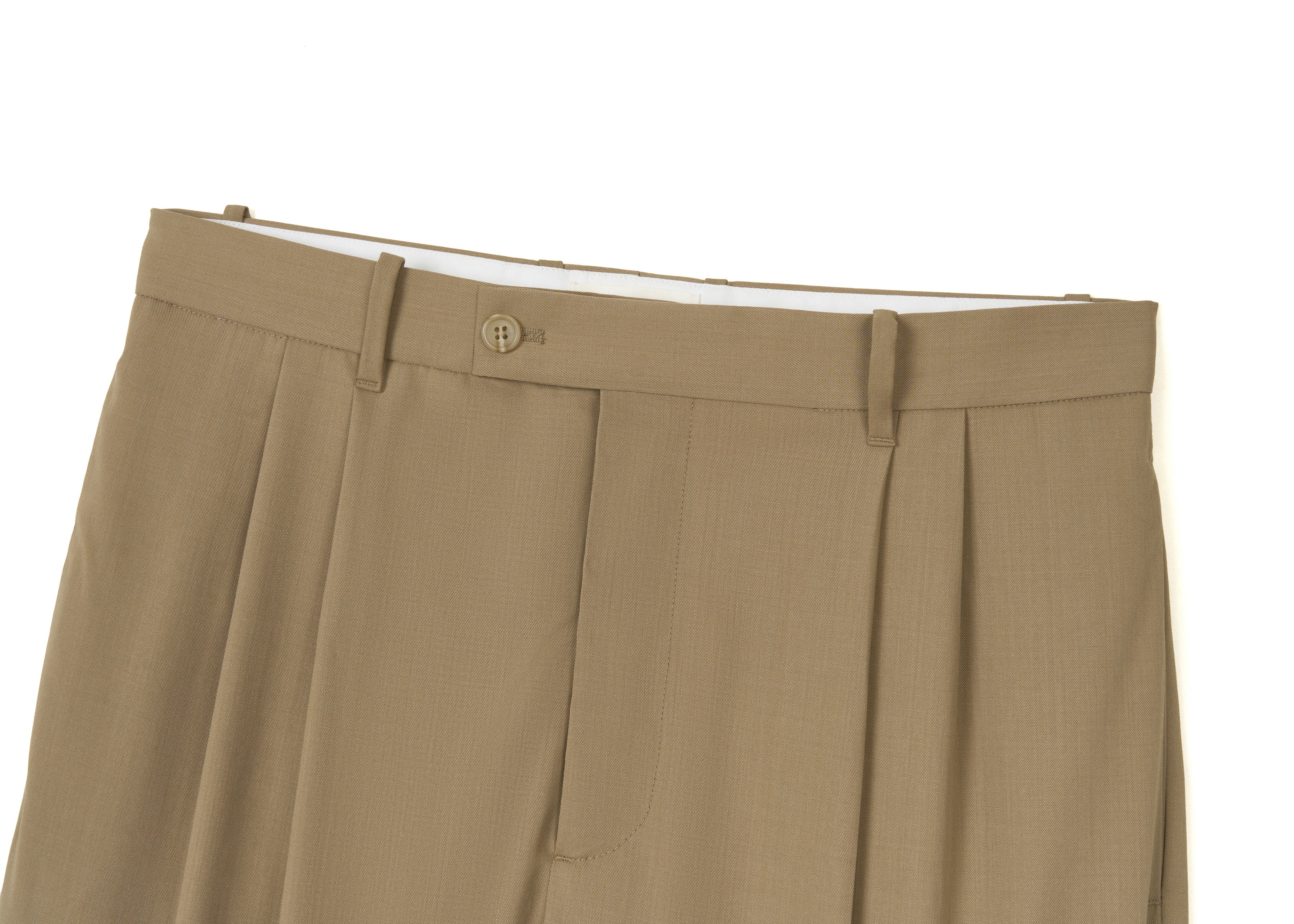 Two-Tuck Trousers Khaki