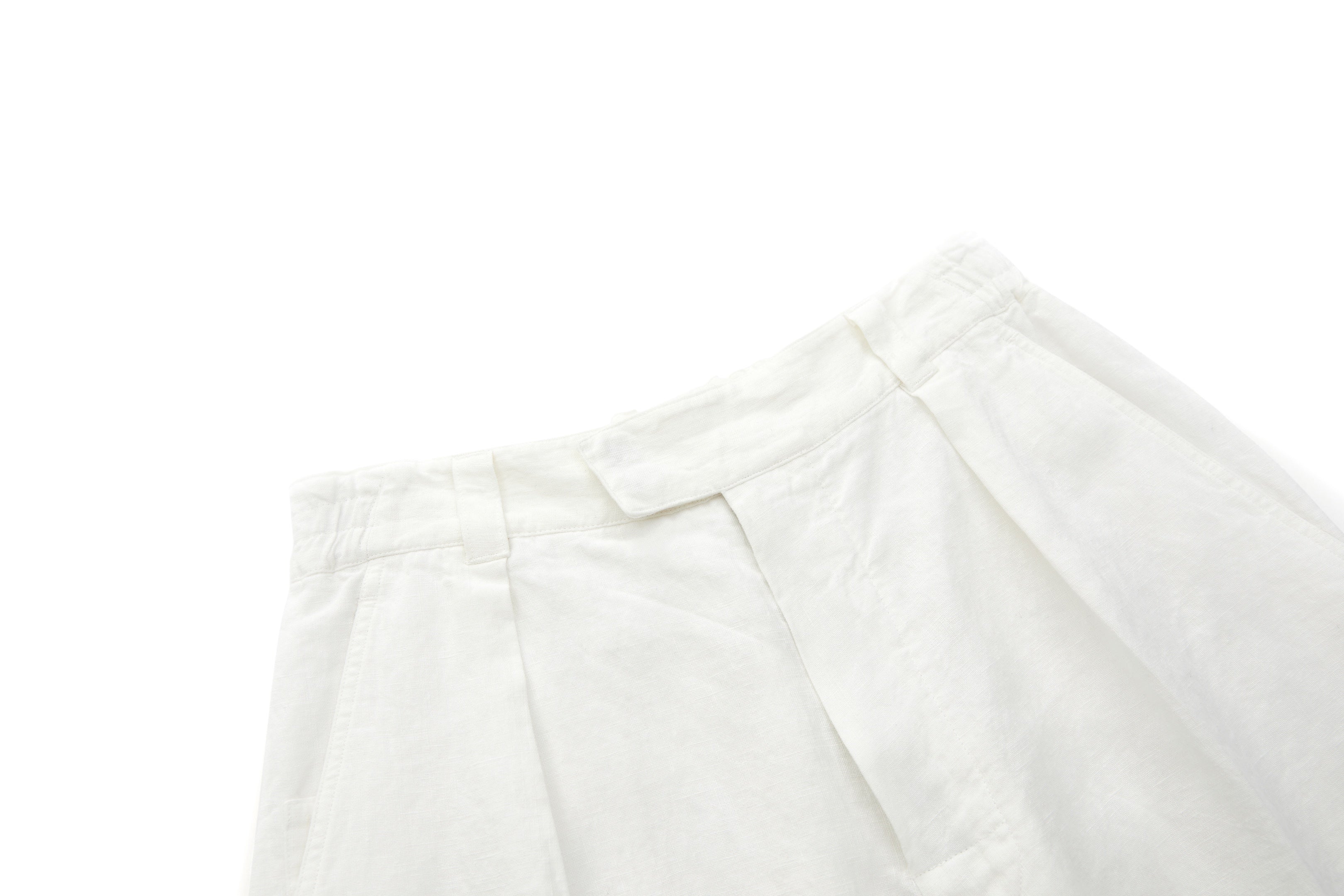 Bermuda Linen Shorts White