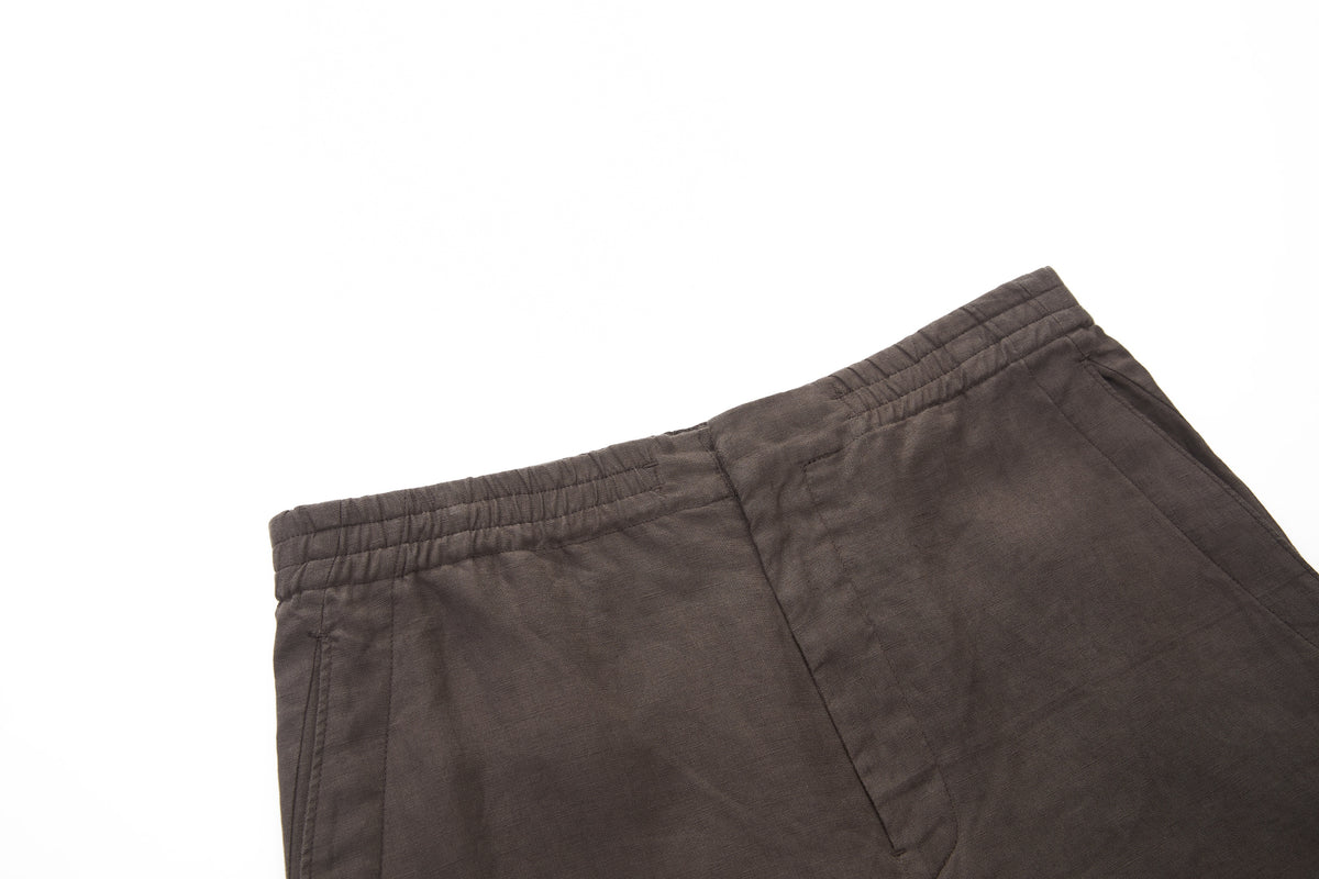 Linen Shorts Brown – product image 3
