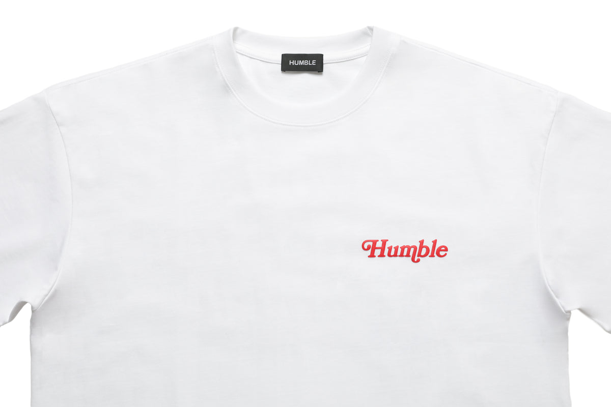 Work Hard Stay Humble Tee White/Red – product image 3