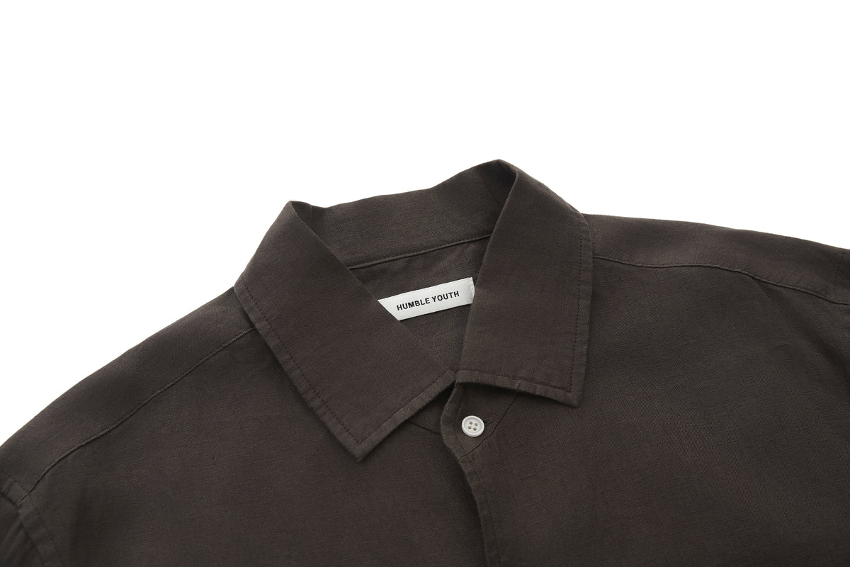 Linen Shirt Brown – product image 3
