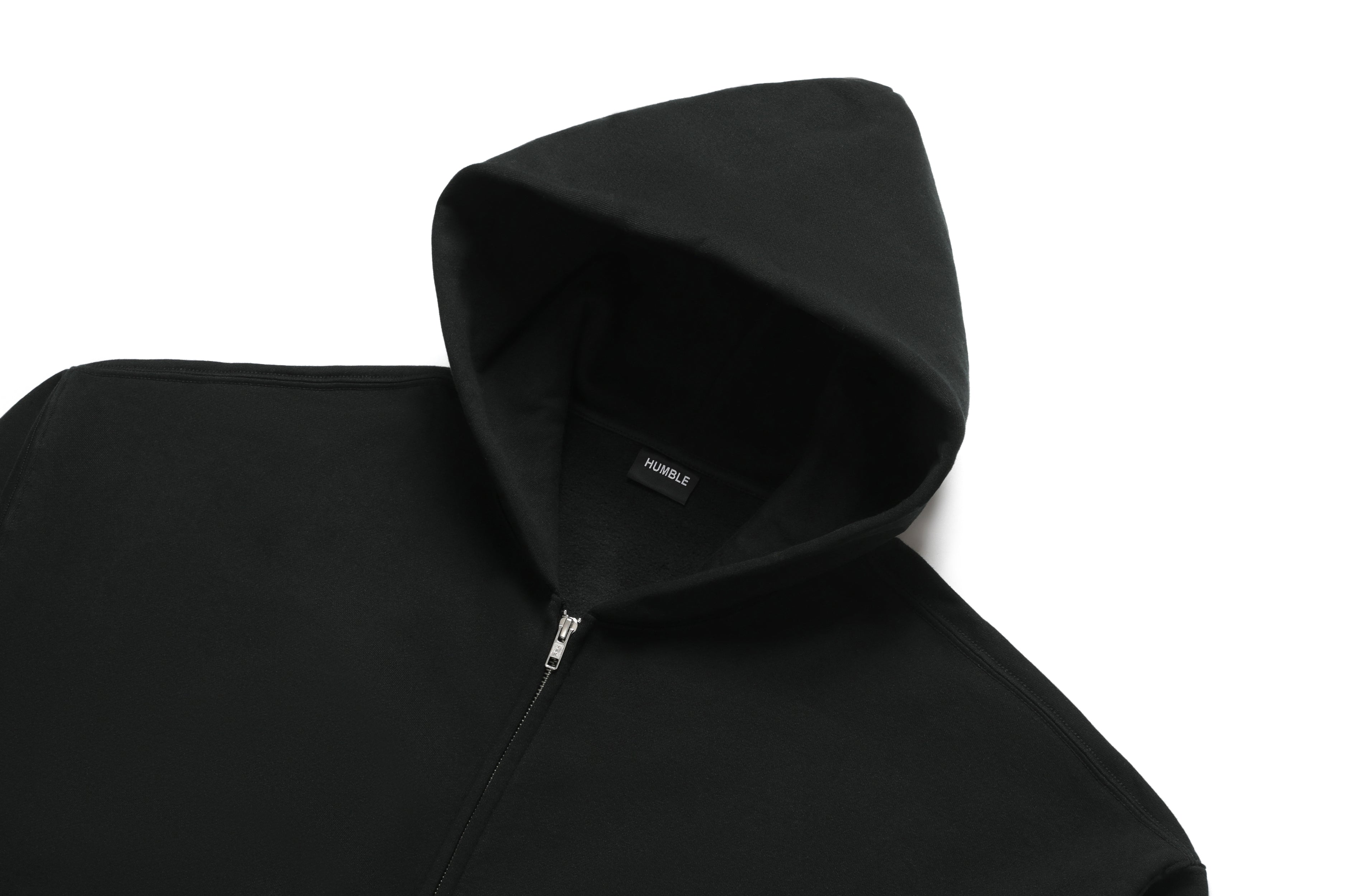 Work Hard Stay Humble Zip-Up Hoodie Black