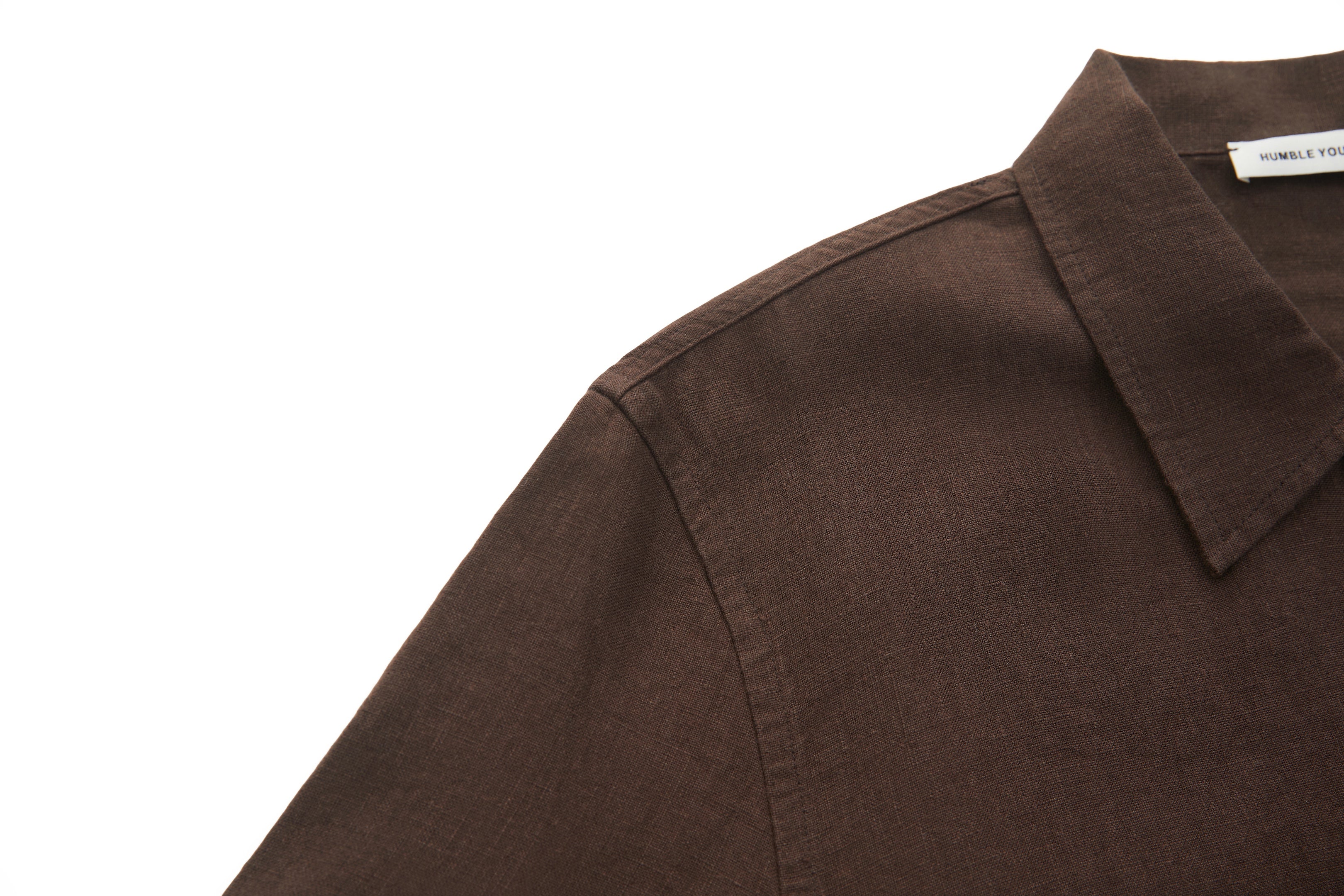 Boxy Short-Sleeve Shirt Brown