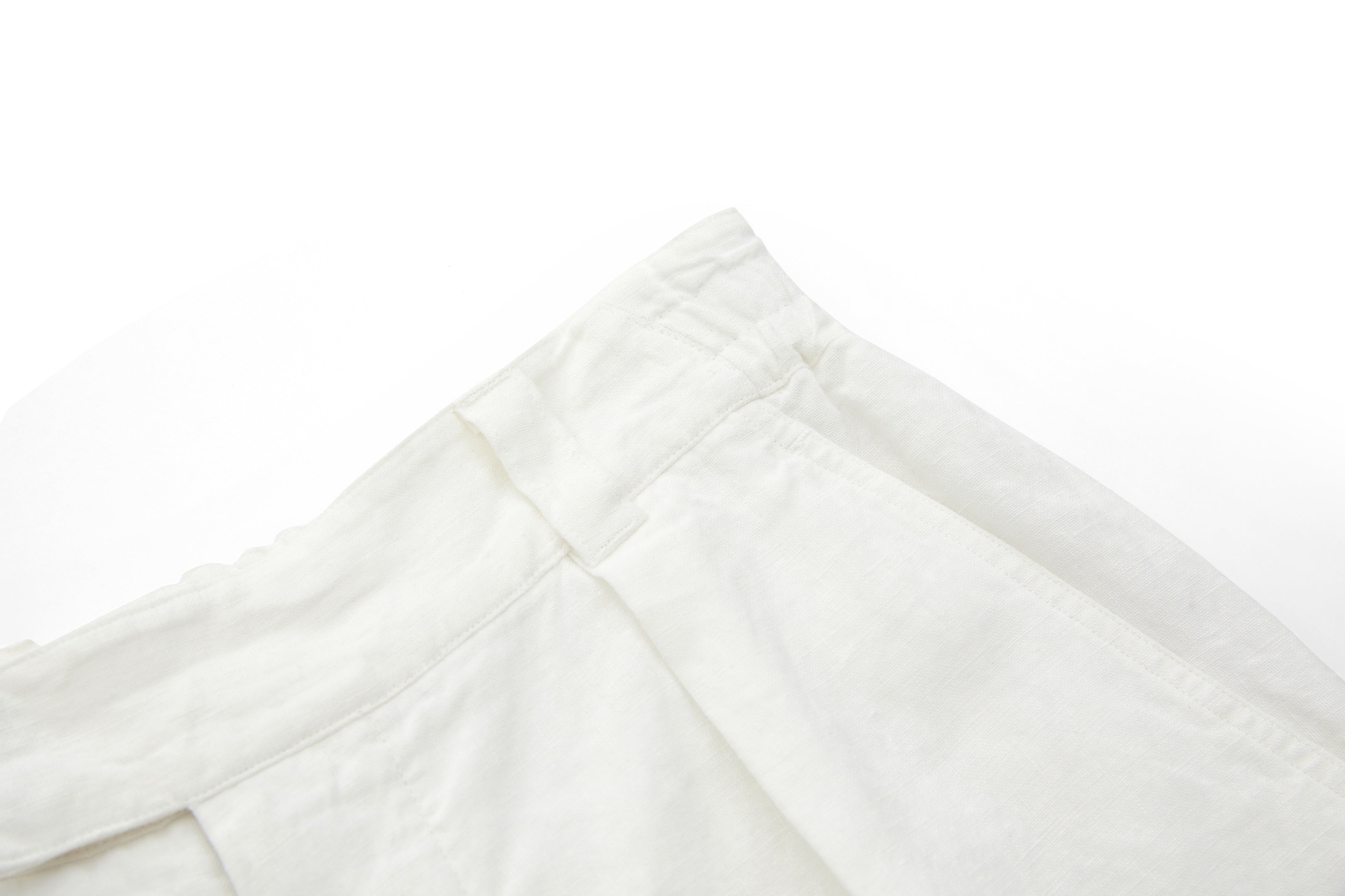 Bermuda Linen Shorts White
