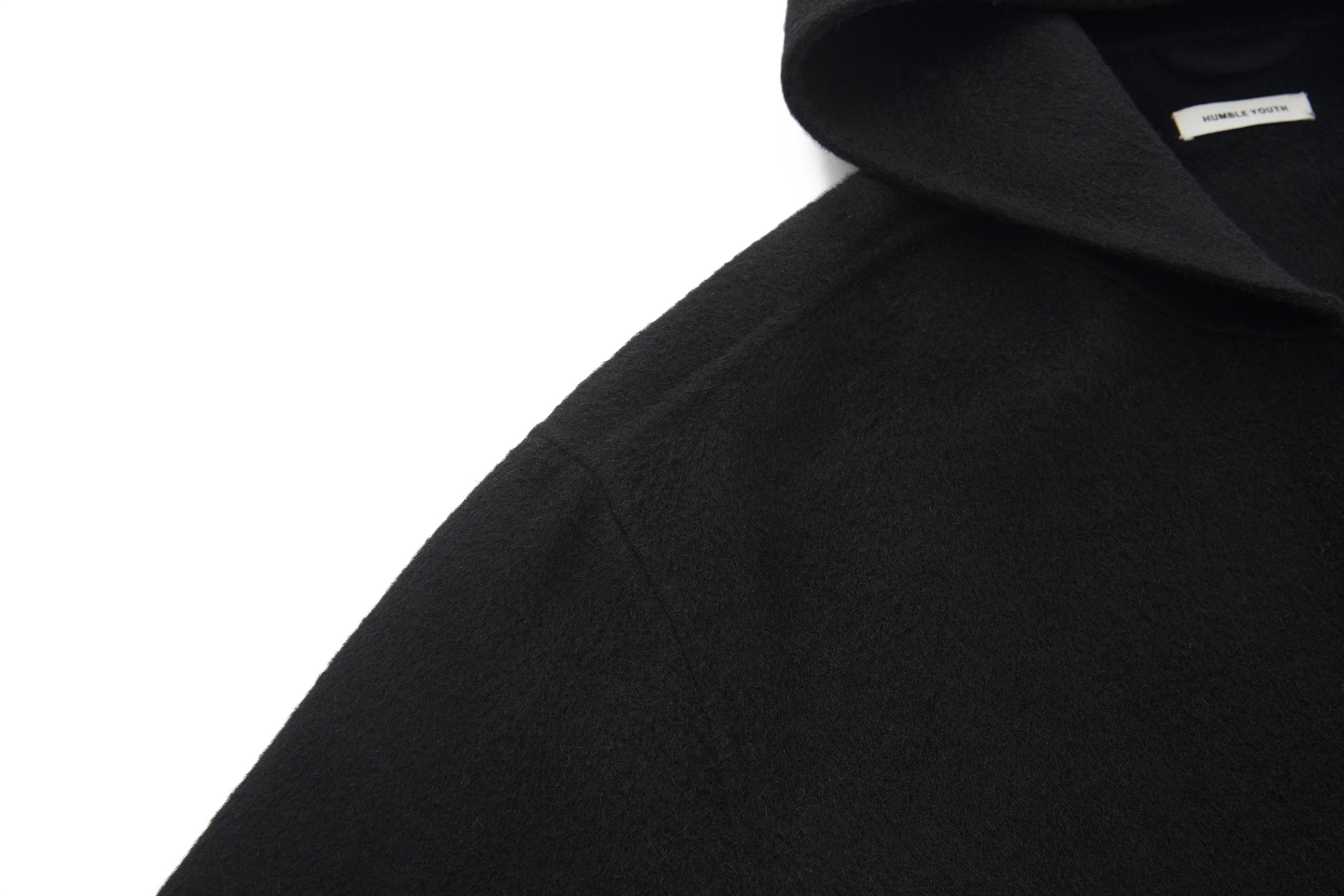 Hooded Wool Jacket Black