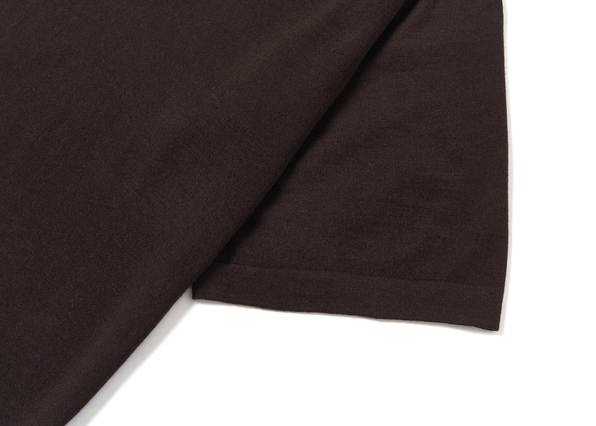 Wool T-Shirt Brown (Central Seam) – product image 4