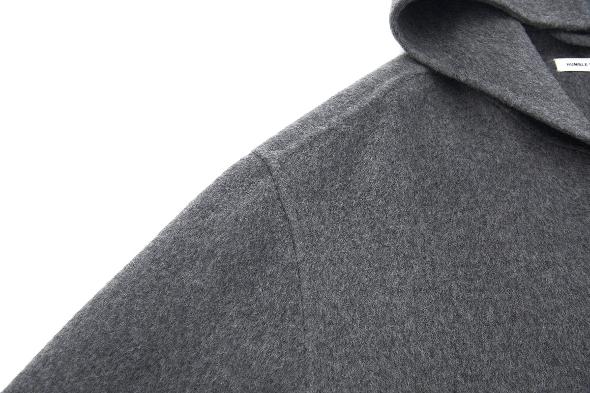 Hooded Wool Jacket Grey – product image 4
