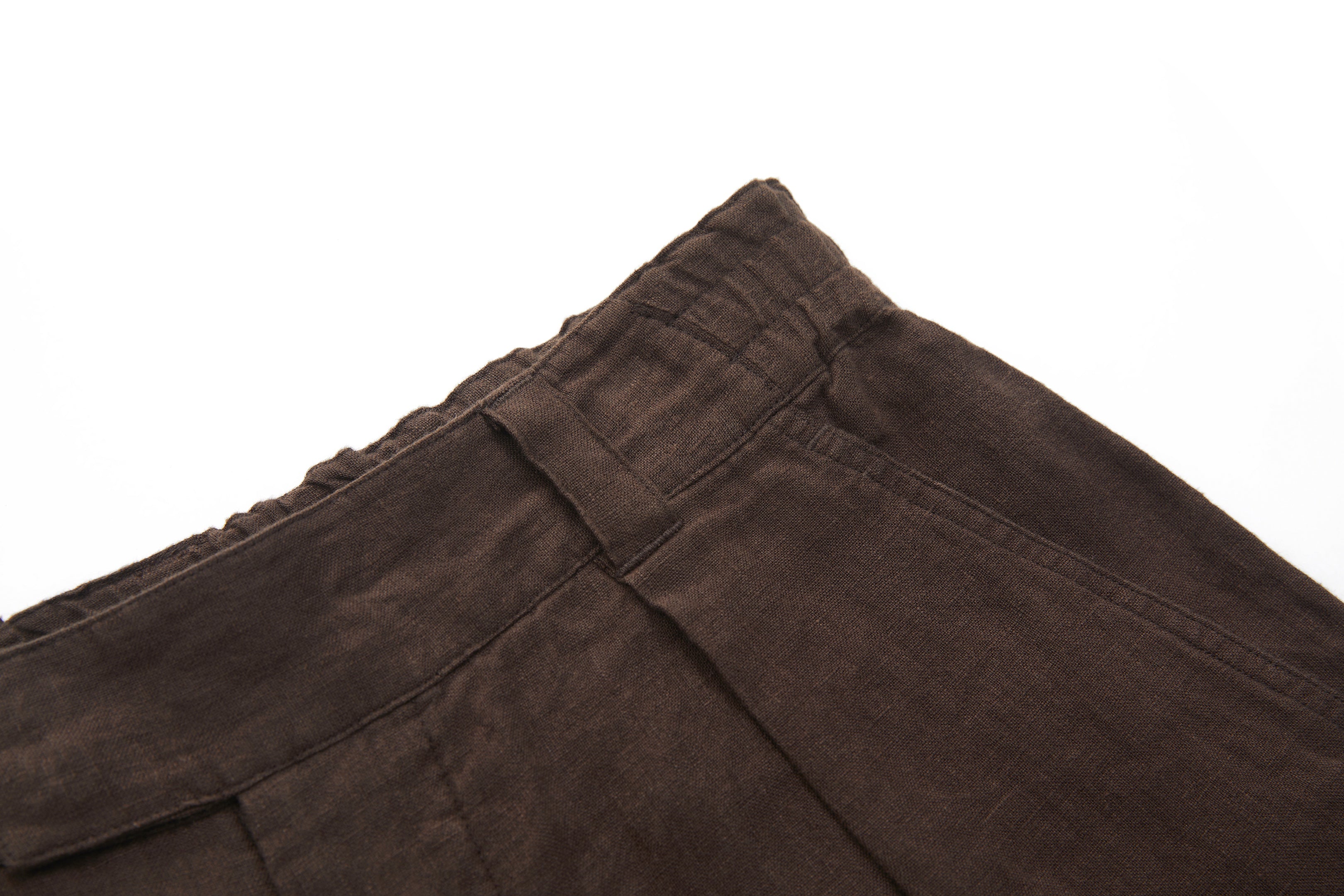 Bermuda Linen Shorts Brown