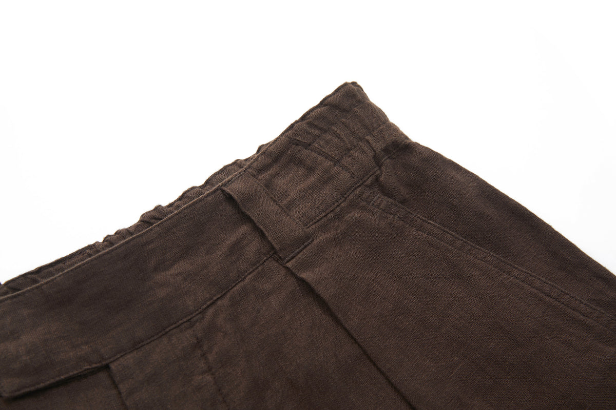 Bermuda Linen Shorts Brown – product image 4