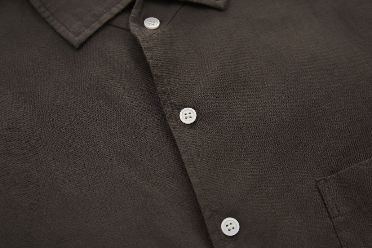 Linen Shirt Brown – product image 4