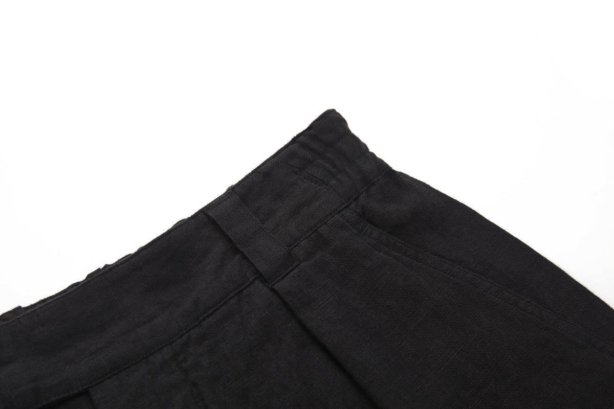 Bermuda Linen Shorts Black – product image 4