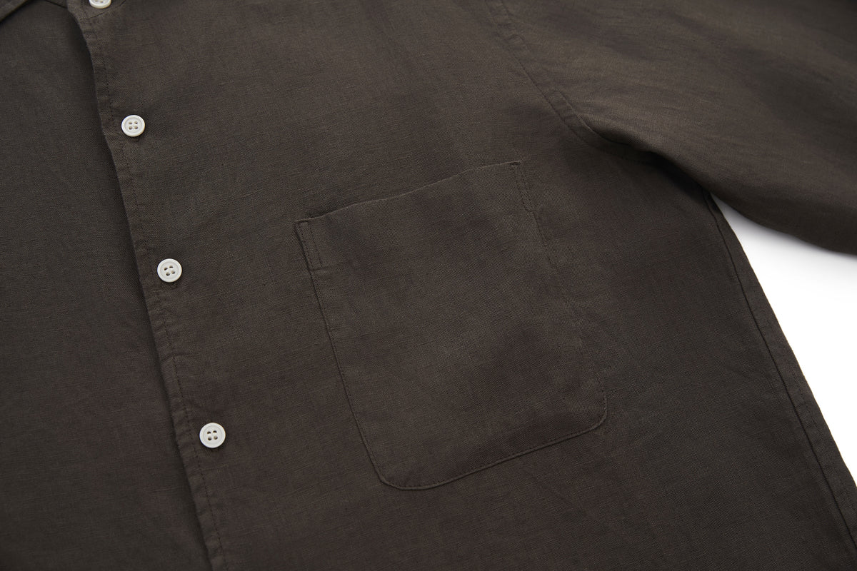 Linen Shirt Brown – product image 5