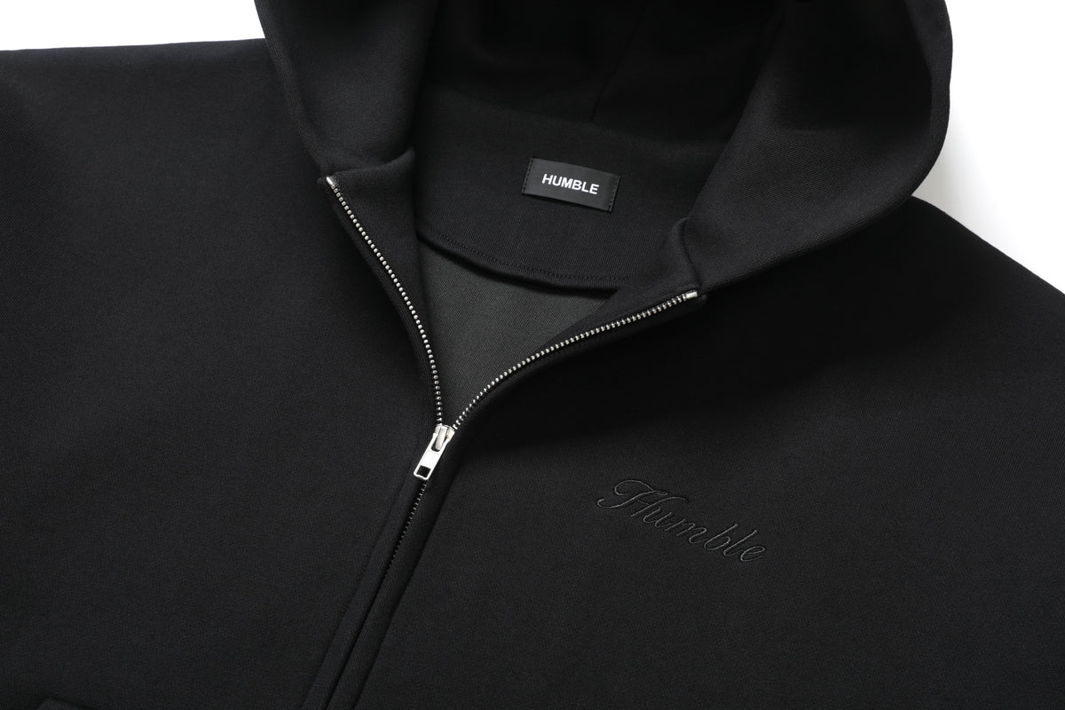 Zip-Up Hoodie Black – product image 5