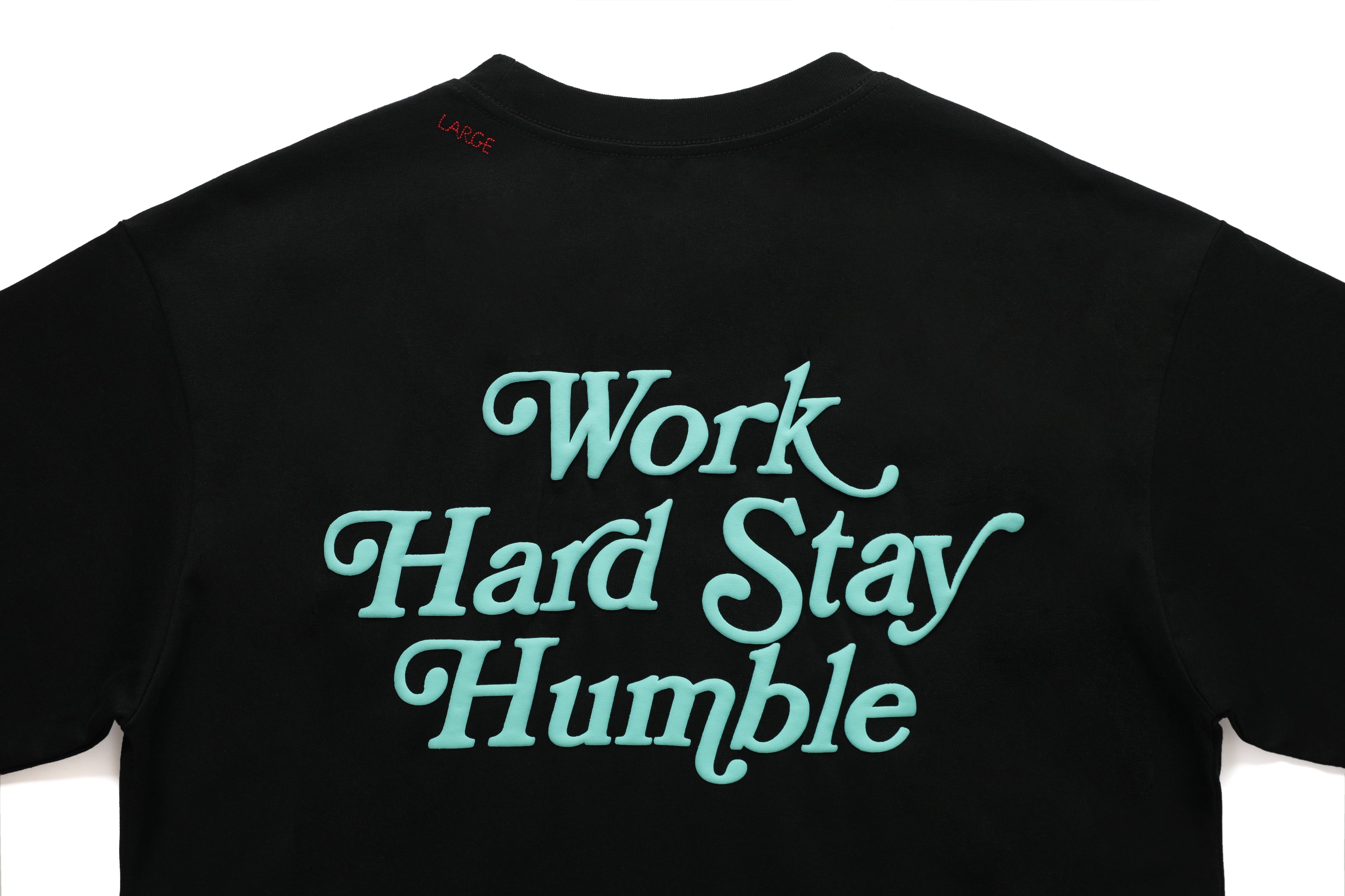 Work Hard Stay Humble Tee Black/Blue