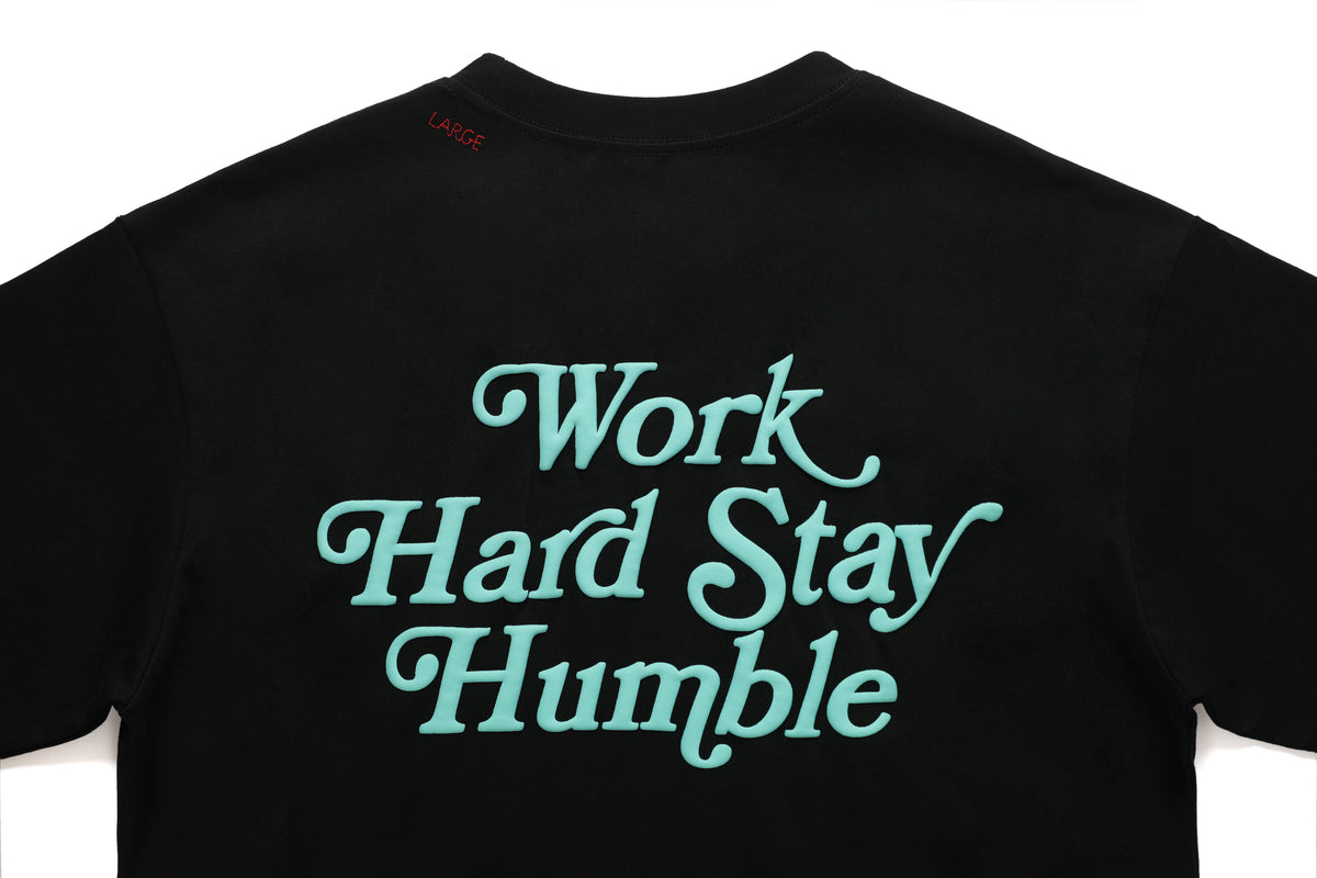 Work Hard Stay Humble Tee Black/Blue – product image 5